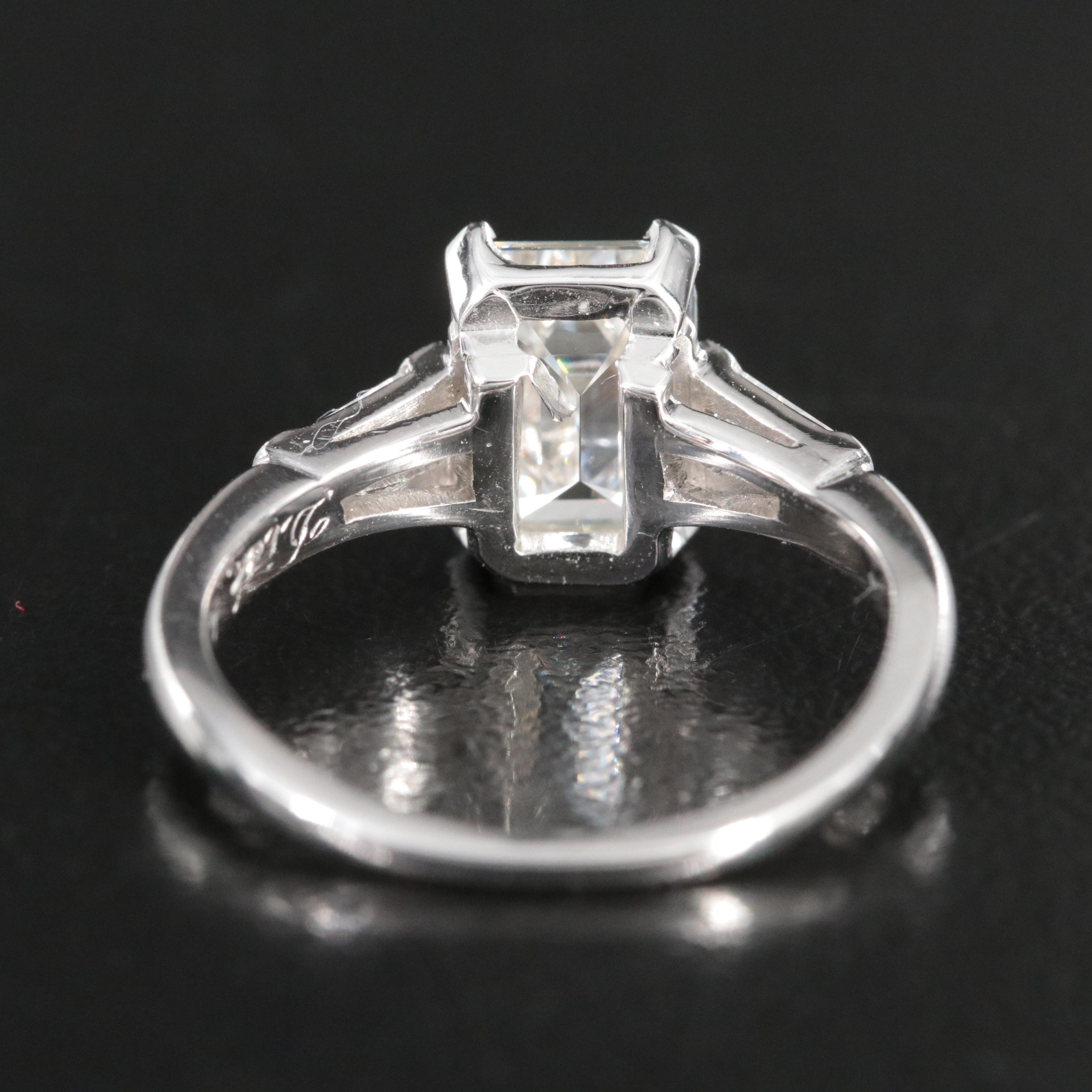 Platinum 1.79 CTW Diamond Ring with GIA eReport