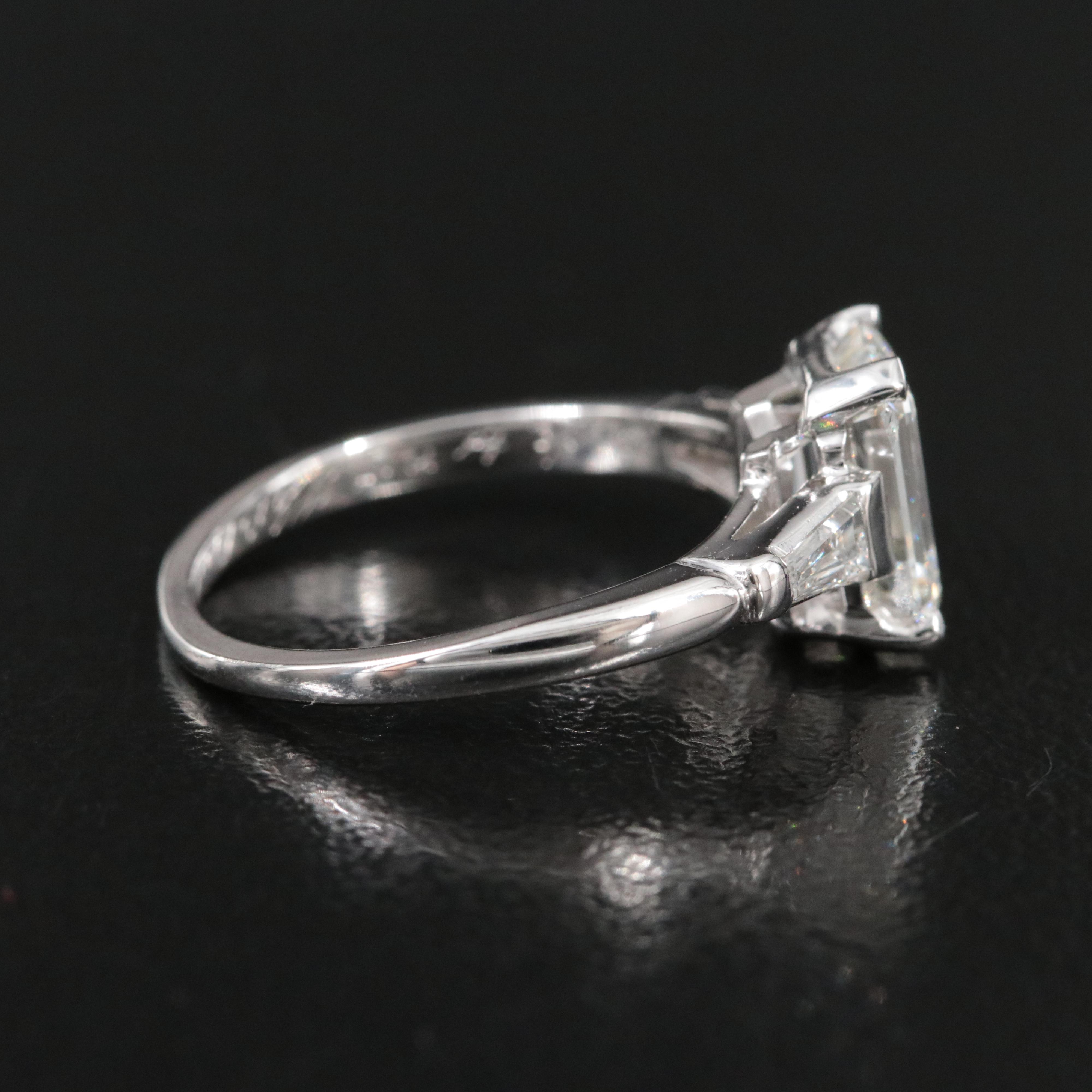 Platinum 1.79 CTW Diamond Ring with GIA eReport