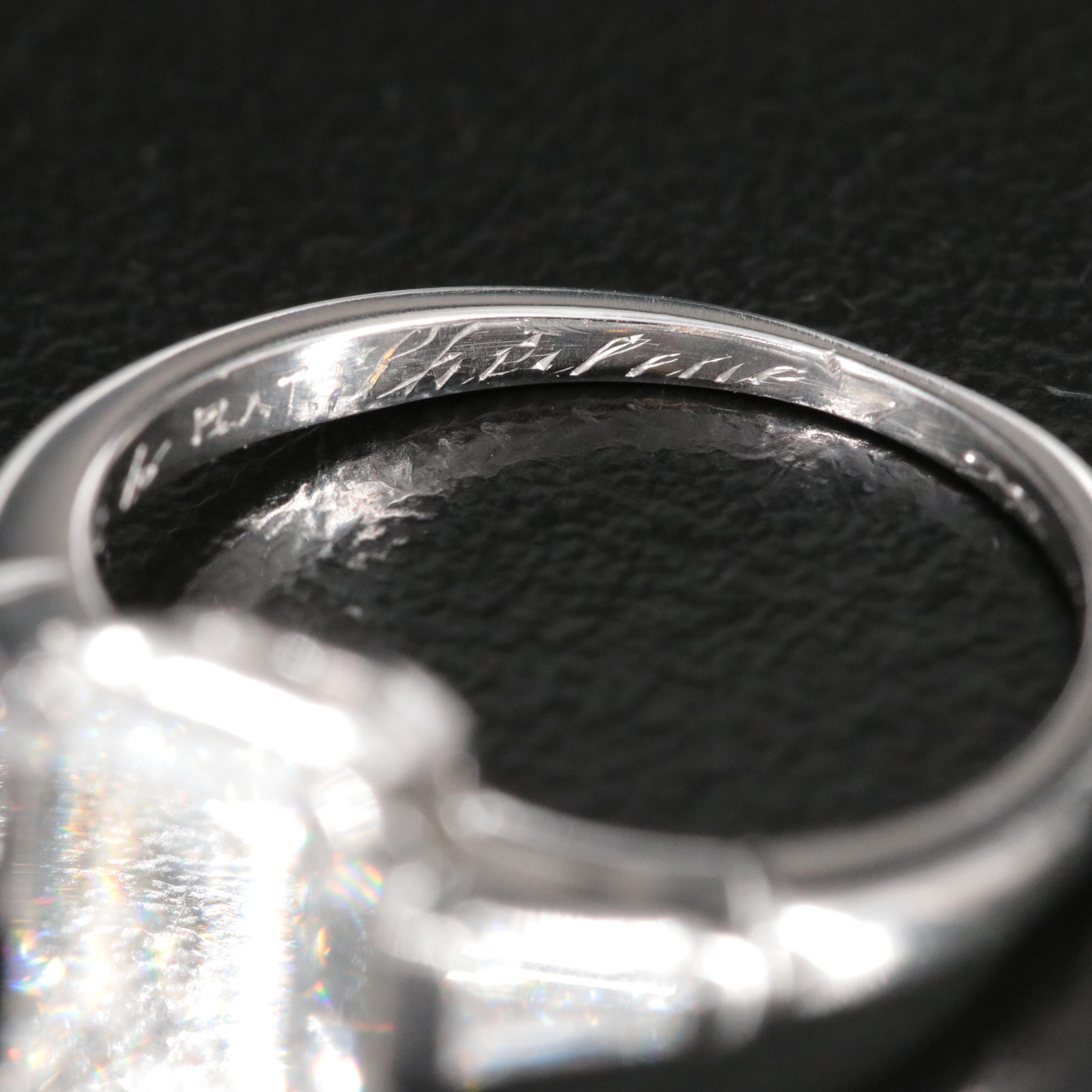 Platinum 1.79 CTW Diamond Ring with GIA eReport