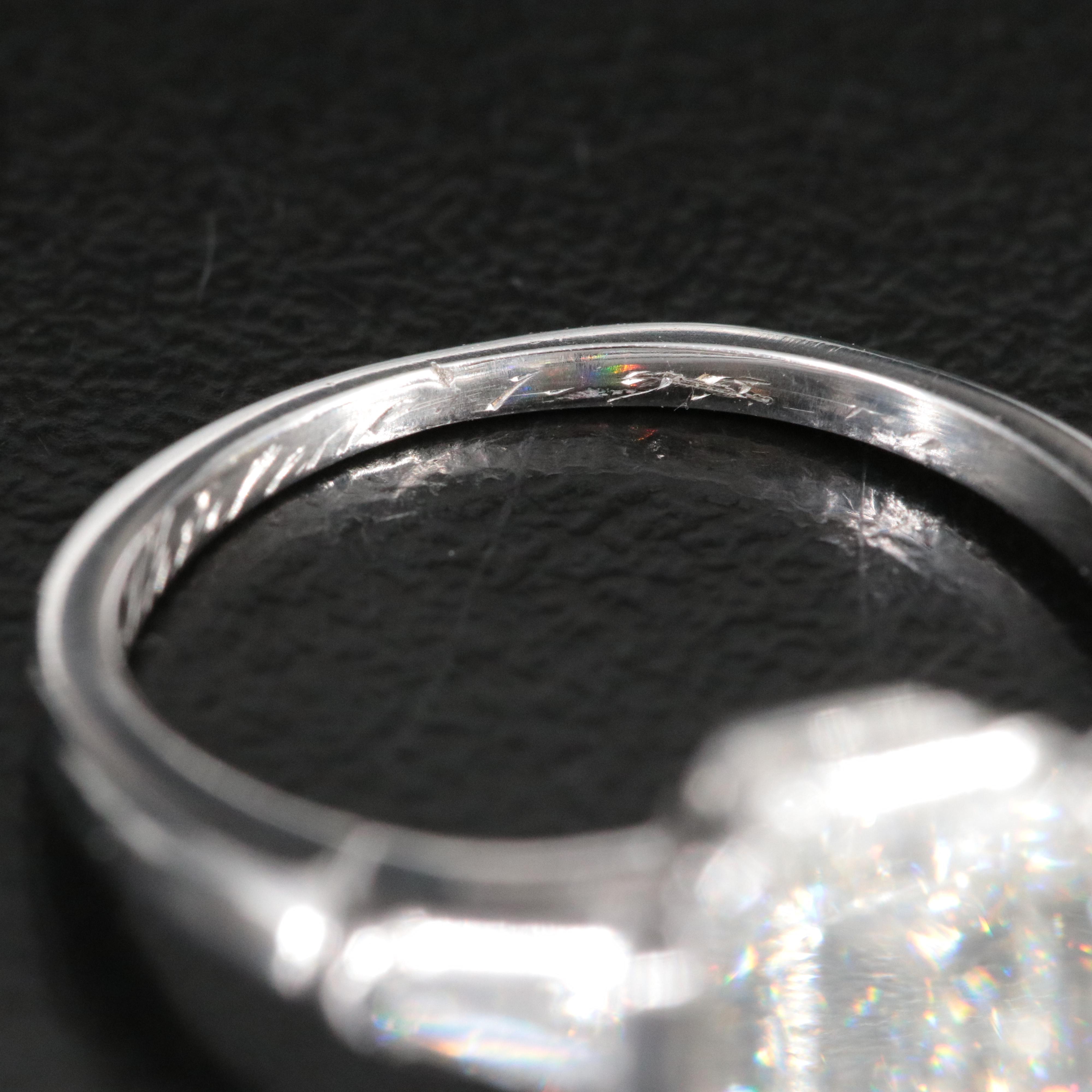 Platinum 1.79 CTW Diamond Ring with GIA eReport