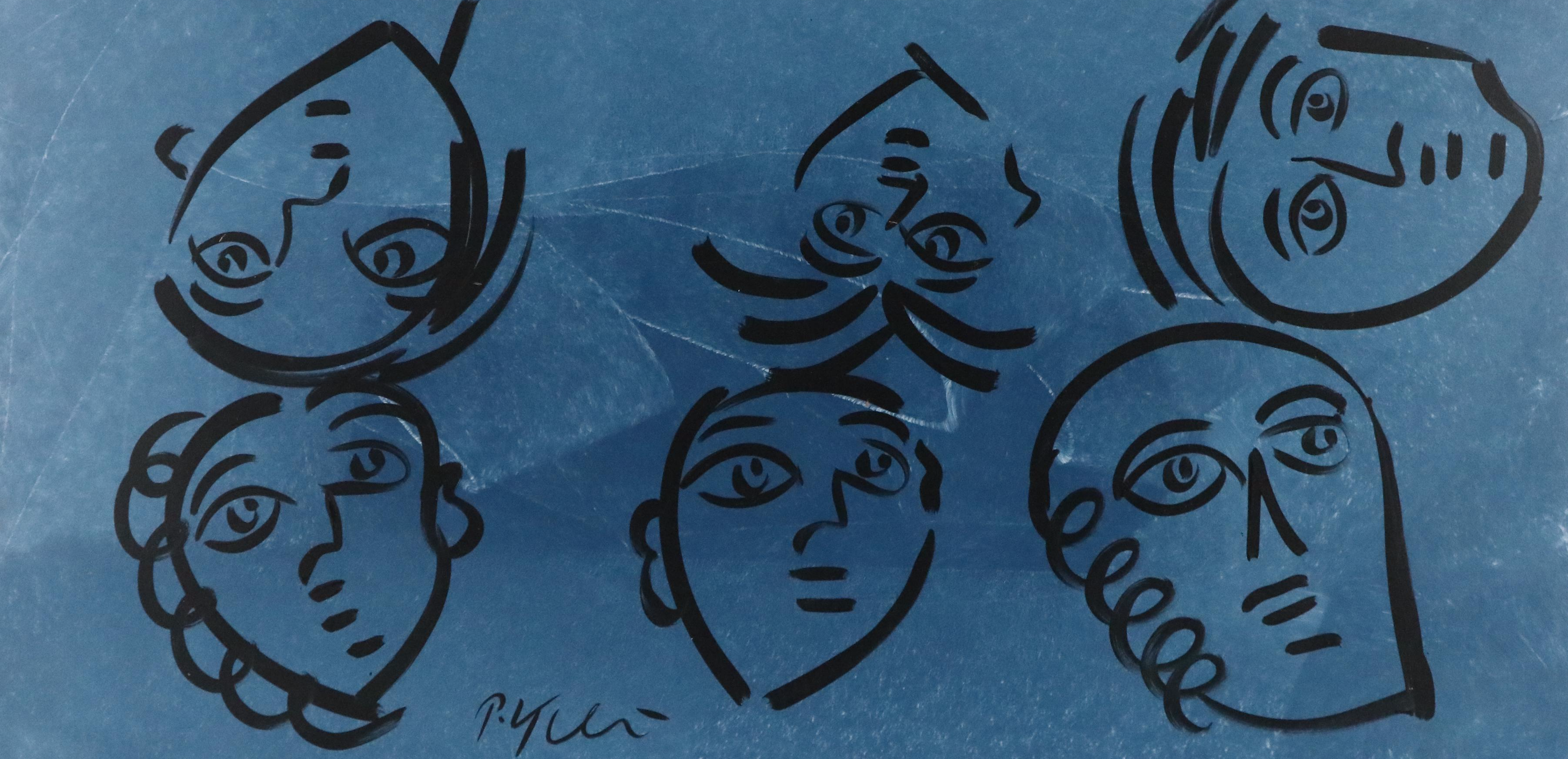 Peter Keil Large-Scale Abstract Portrait Acrylic Painting