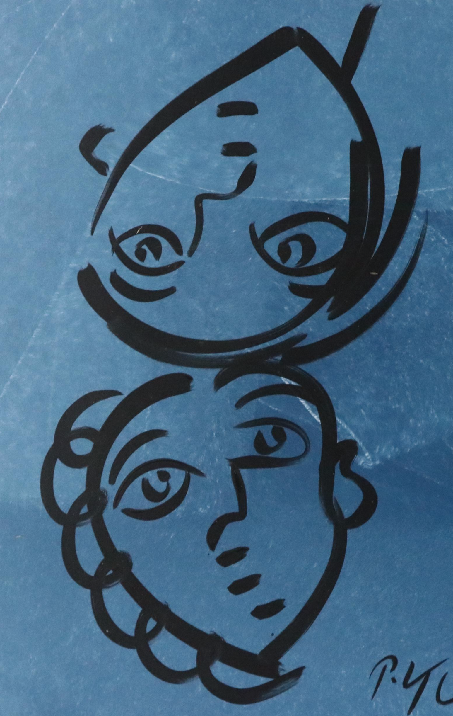 Peter Keil Large-Scale Abstract Portrait Acrylic Painting