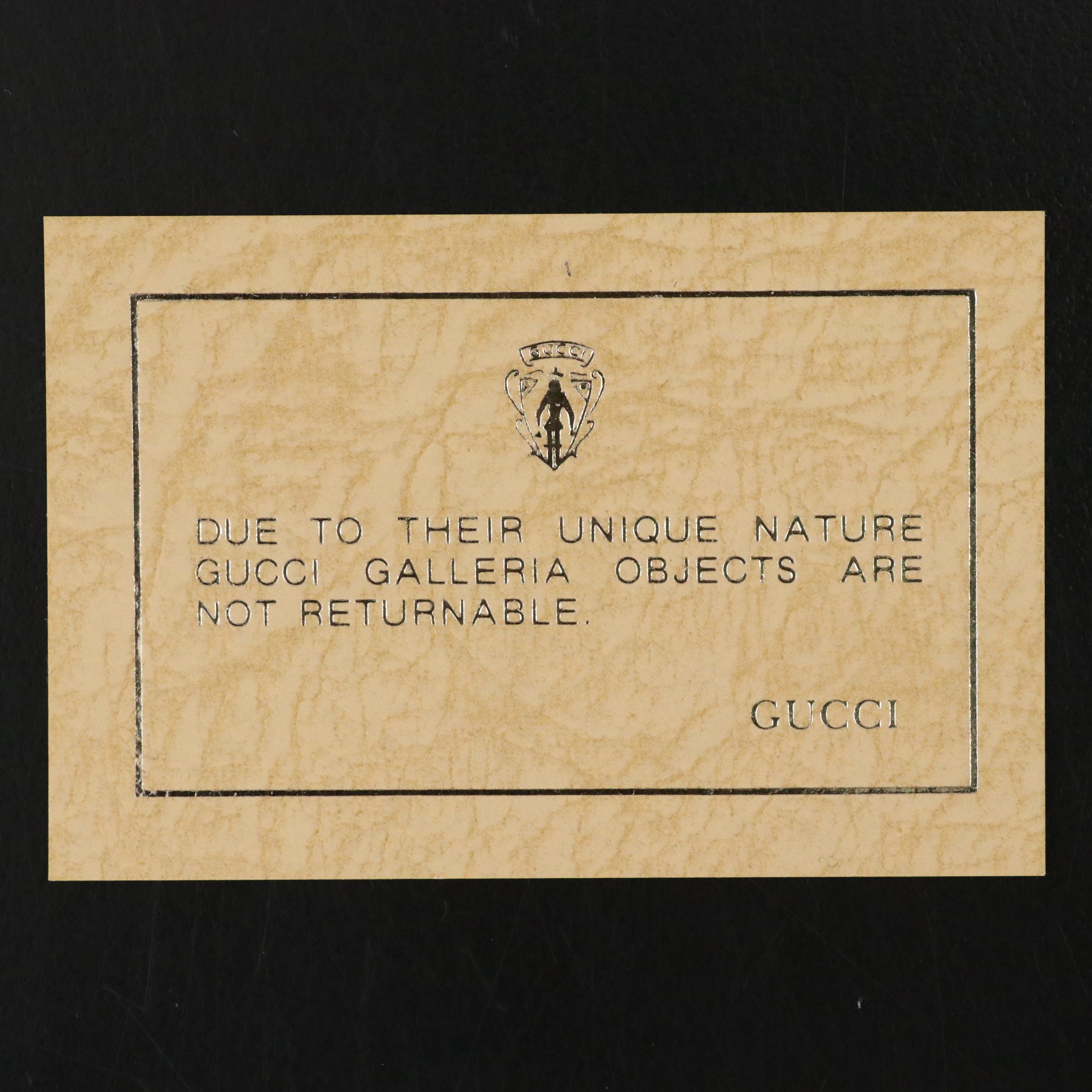 Vintage Gucci Galleria Sterling Silver 18K Gold Gemstone Minaudière with Box