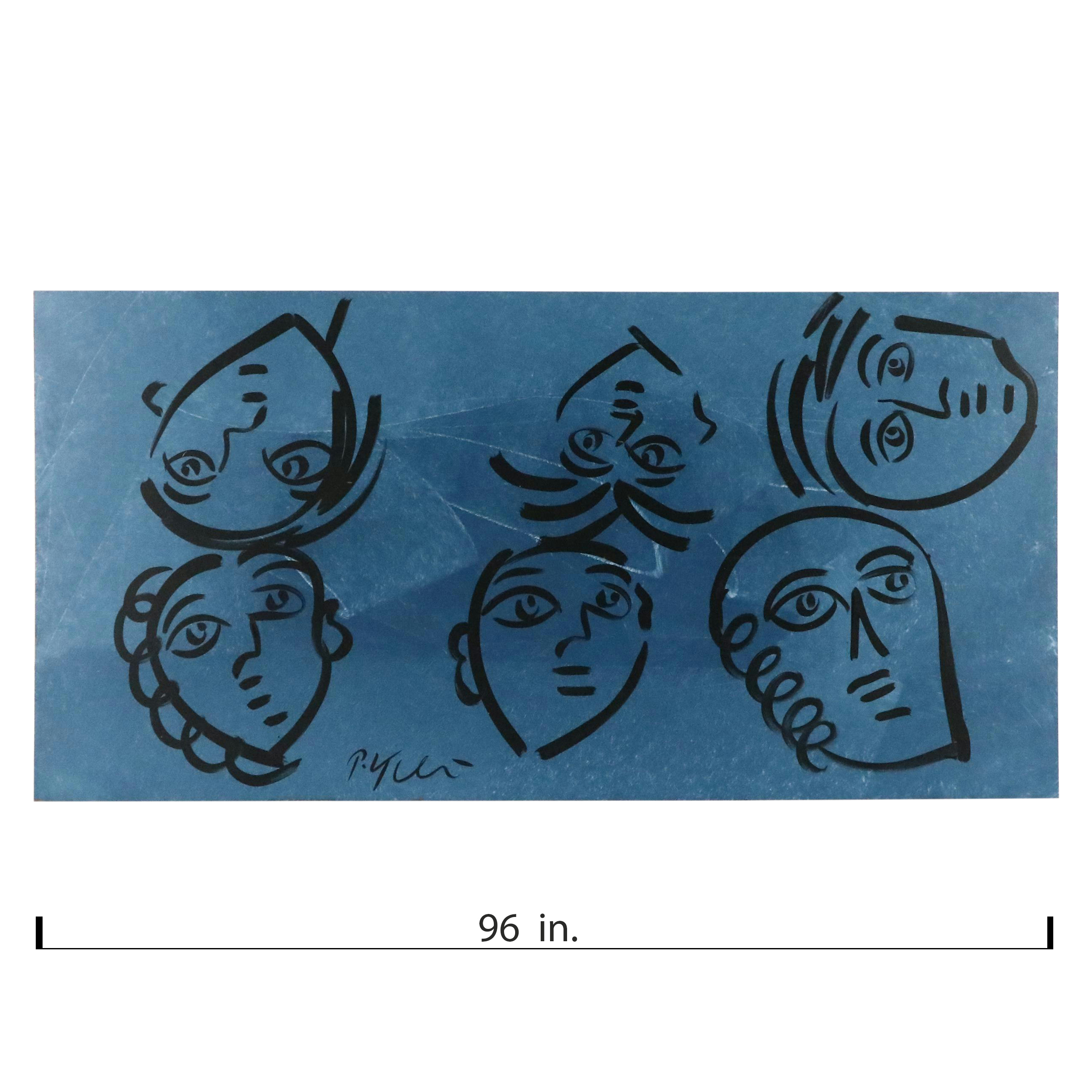 Peter Keil Large-Scale Abstract Portrait Acrylic Painting