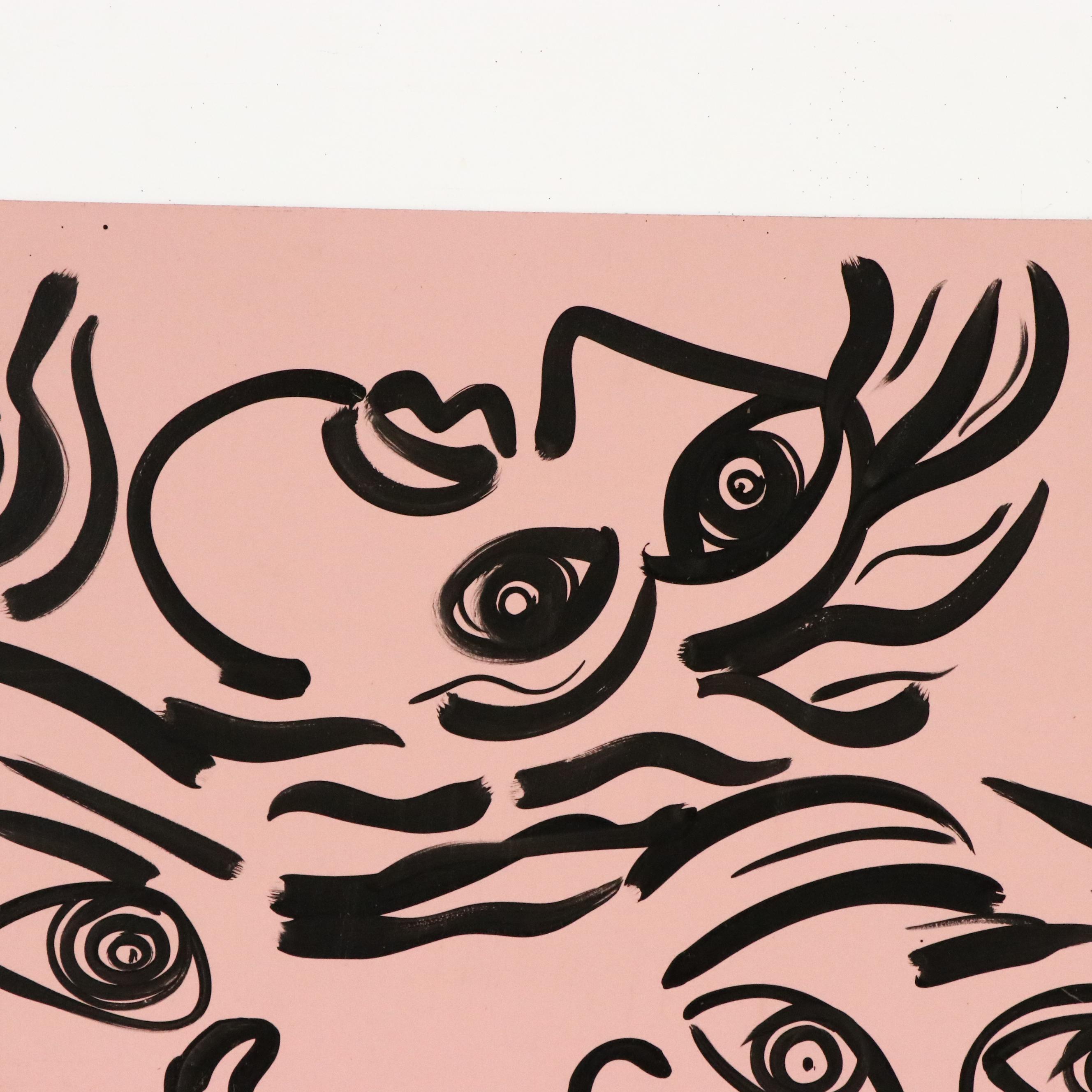 Peter Keil Large-Scale Abstract Portrait Acrylic Painting