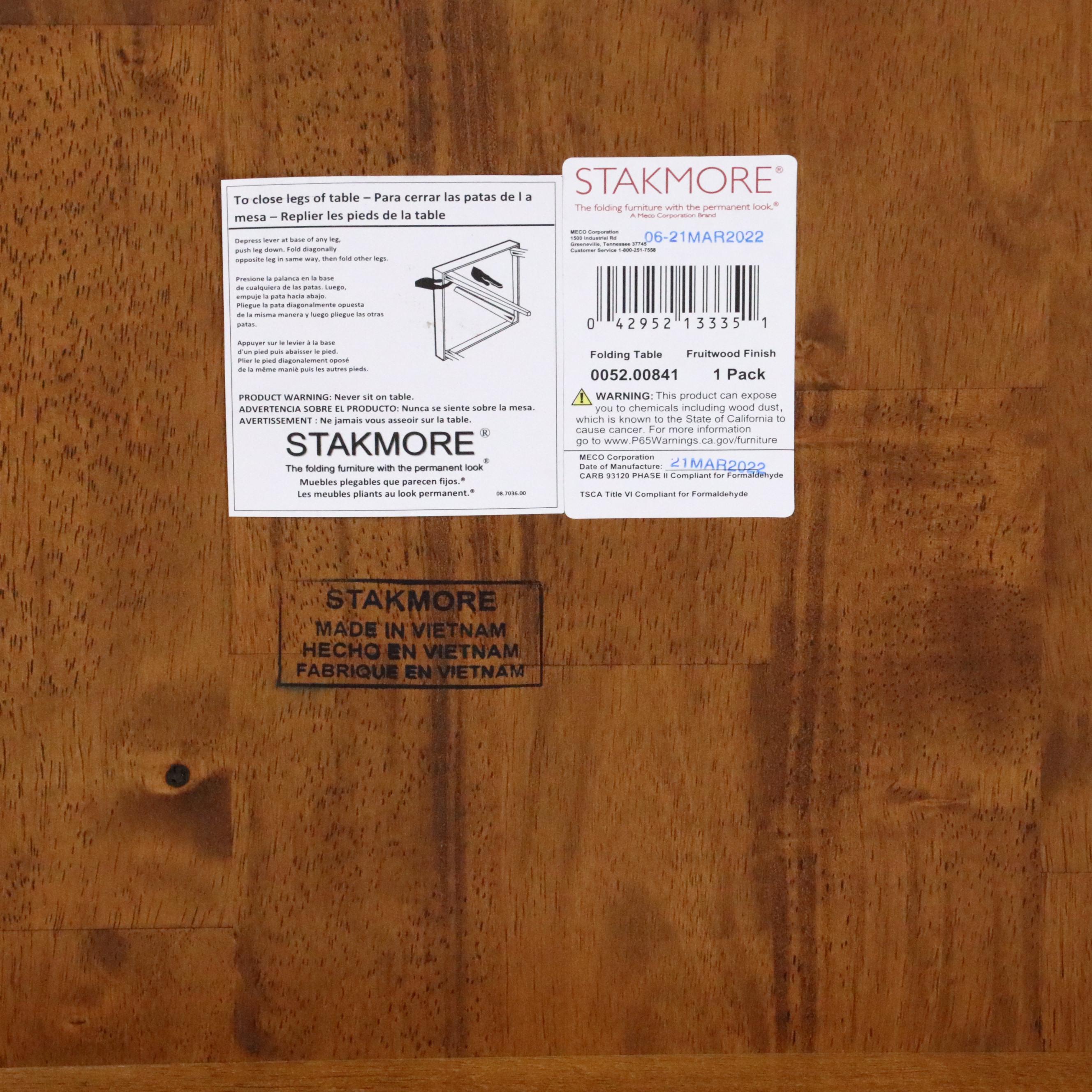 Stakmore Wooden Folding Table