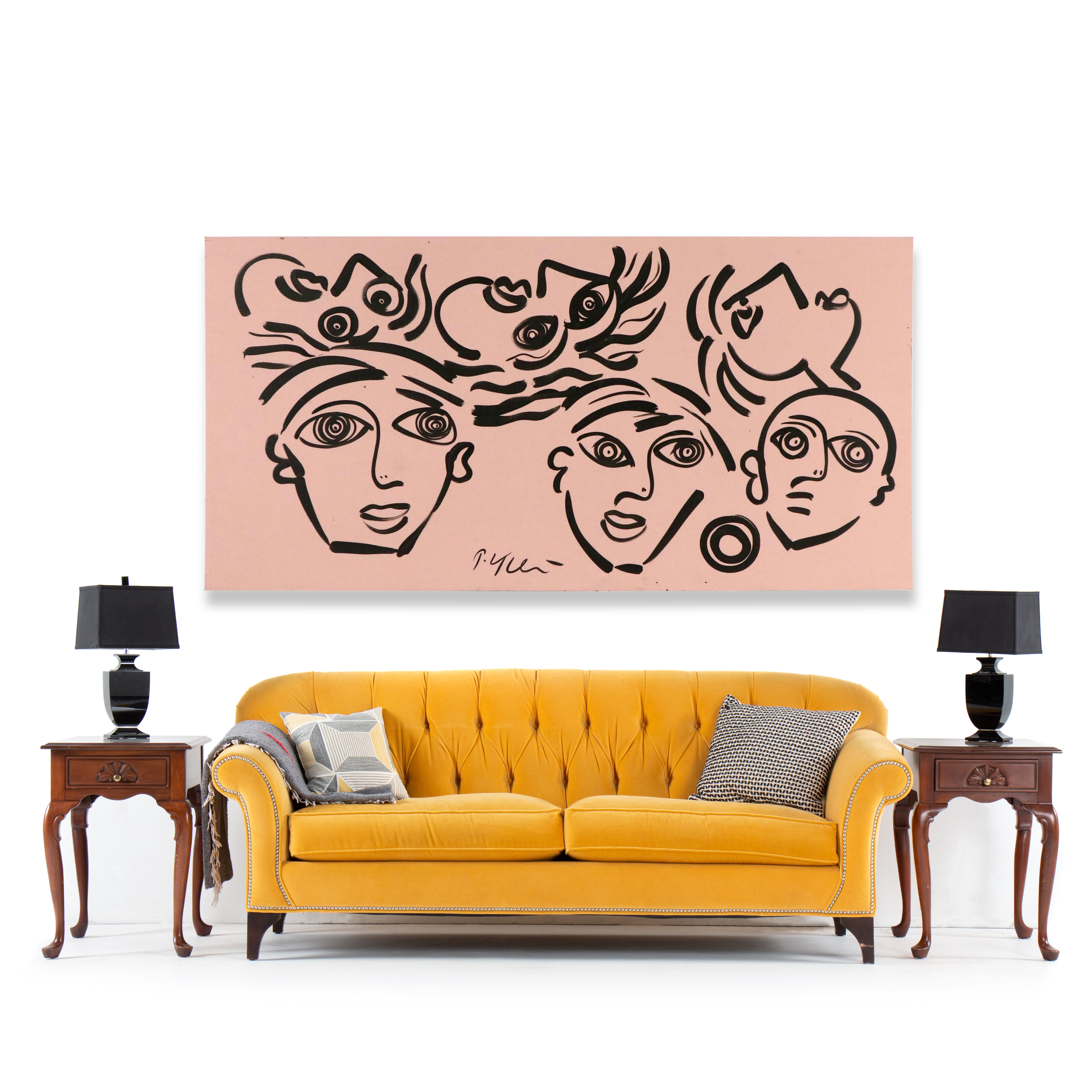 Peter Keil Large-Scale Abstract Portrait Acrylic Painting