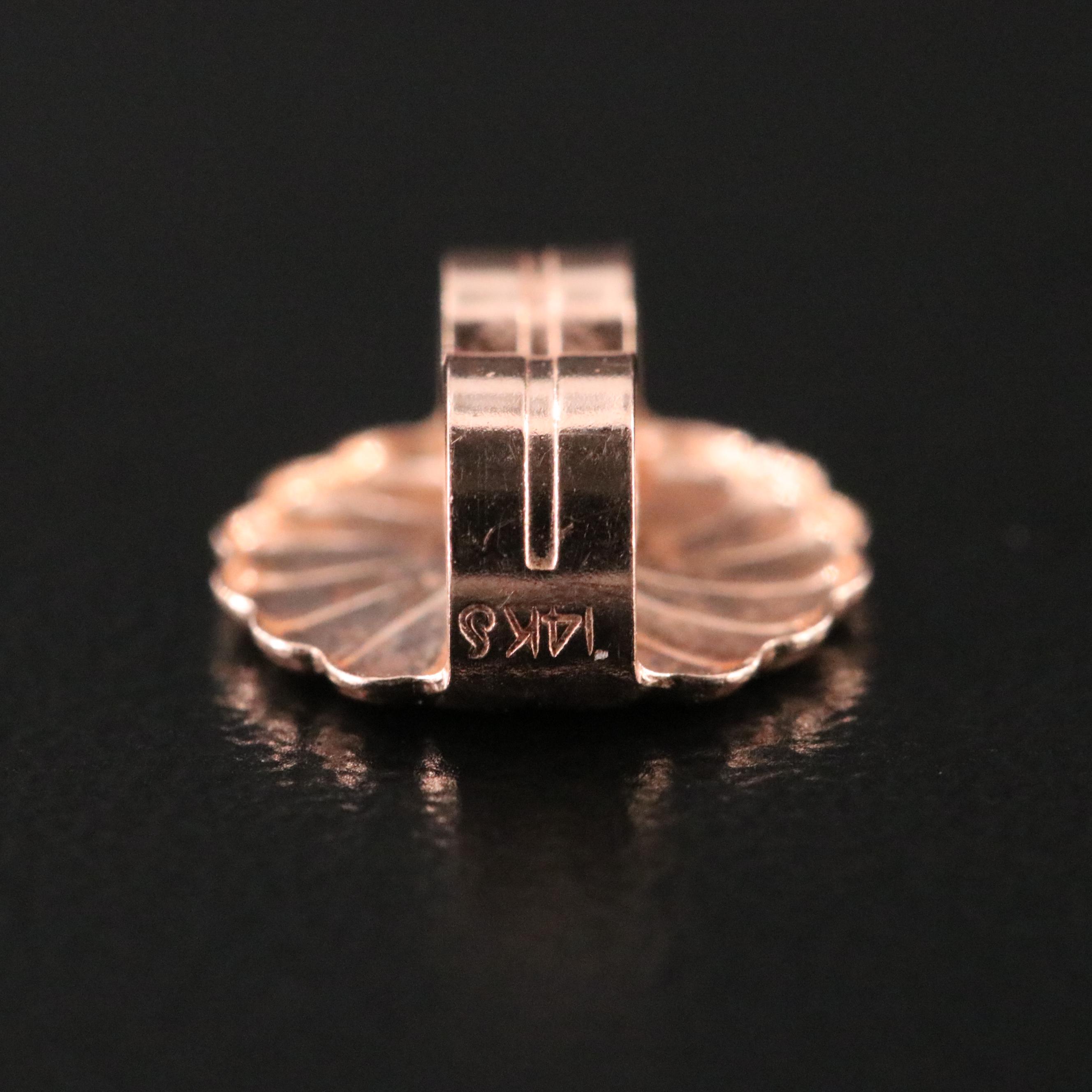 14K Rose Gold with Filled Corundum and Pink Sapphire Dangle Earrings