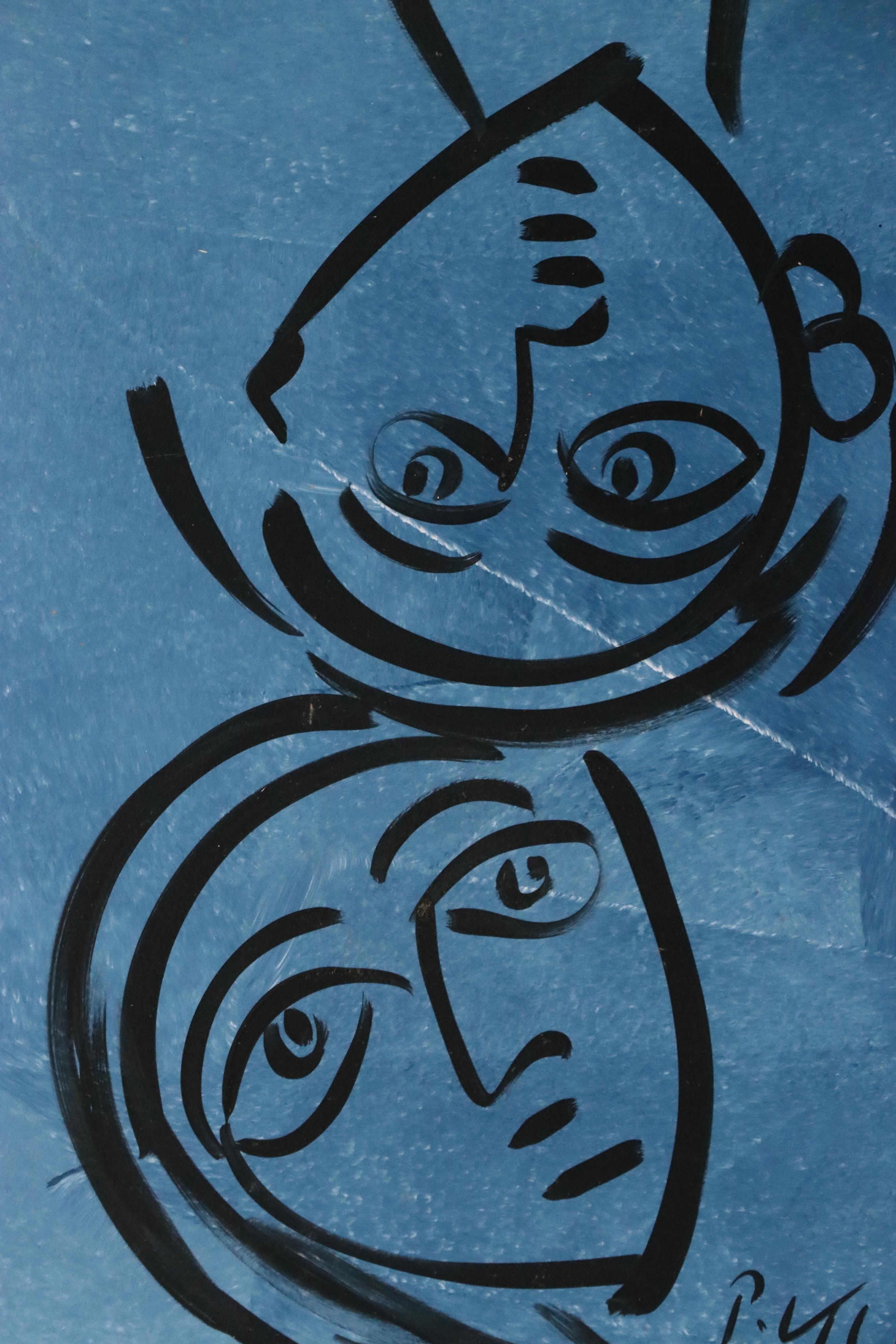 Peter Keil Large-Scale Abstract Portrait Acrylic Painting