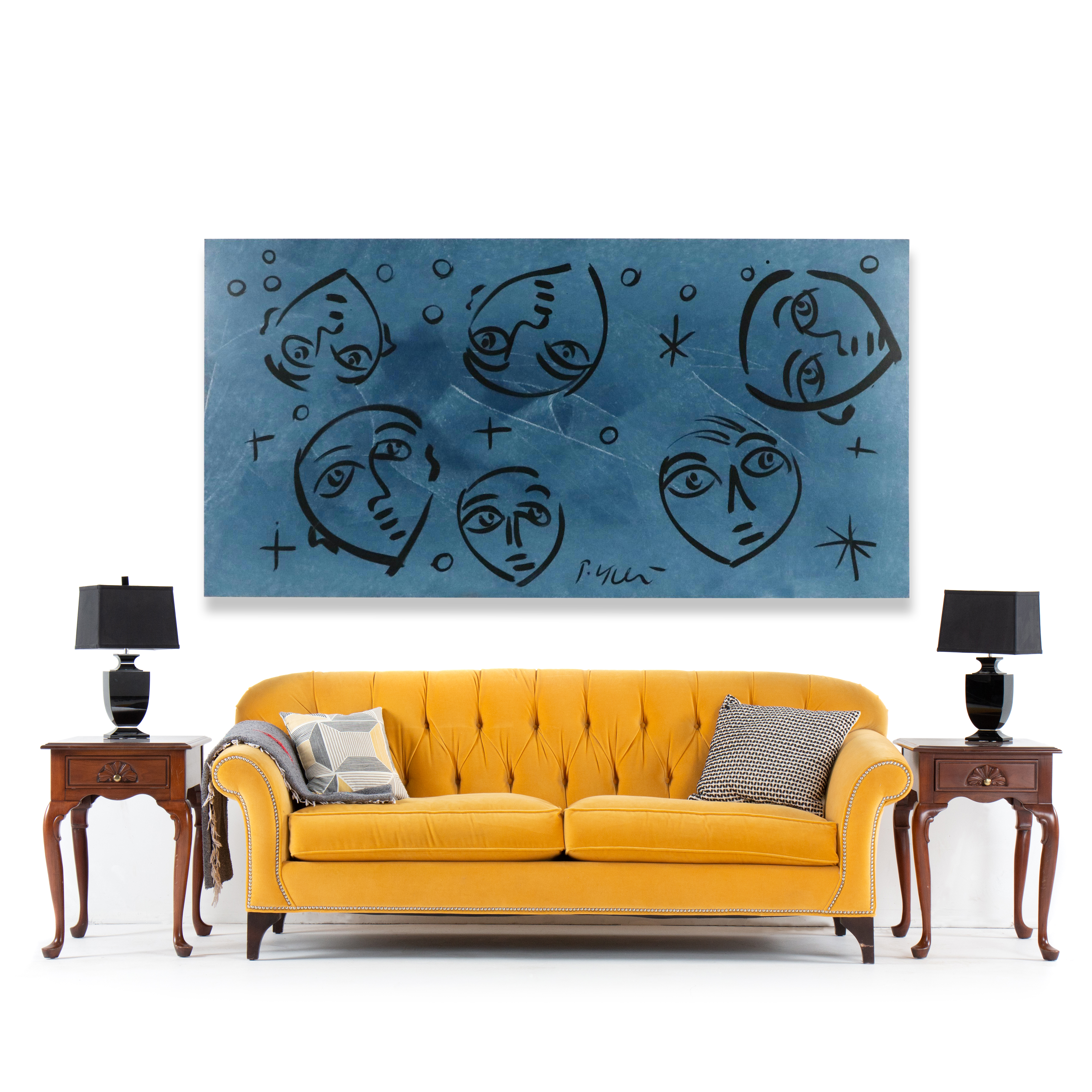 Peter Keil Large-Scale Abstract Portrait Acrylic Painting