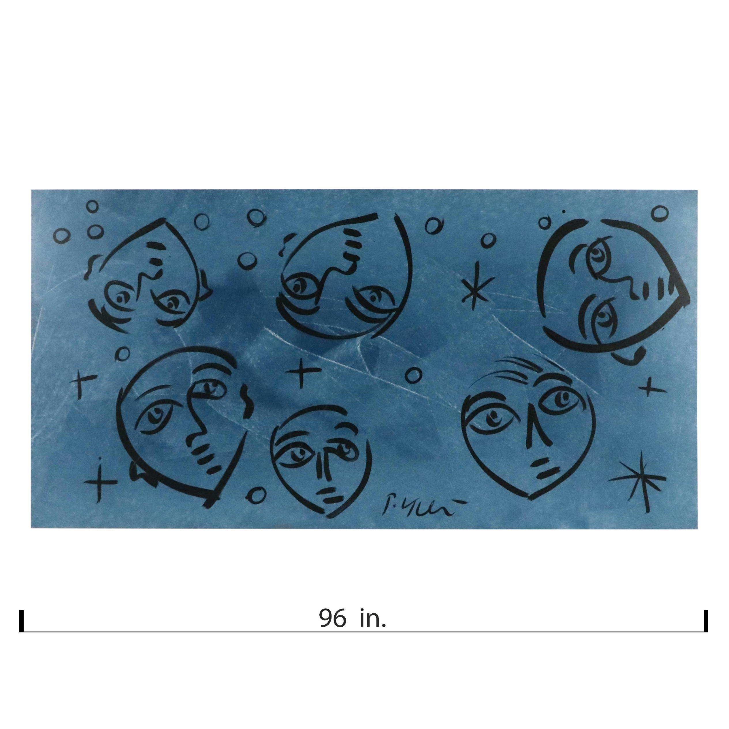 Peter Keil Large-Scale Abstract Portrait Acrylic Painting