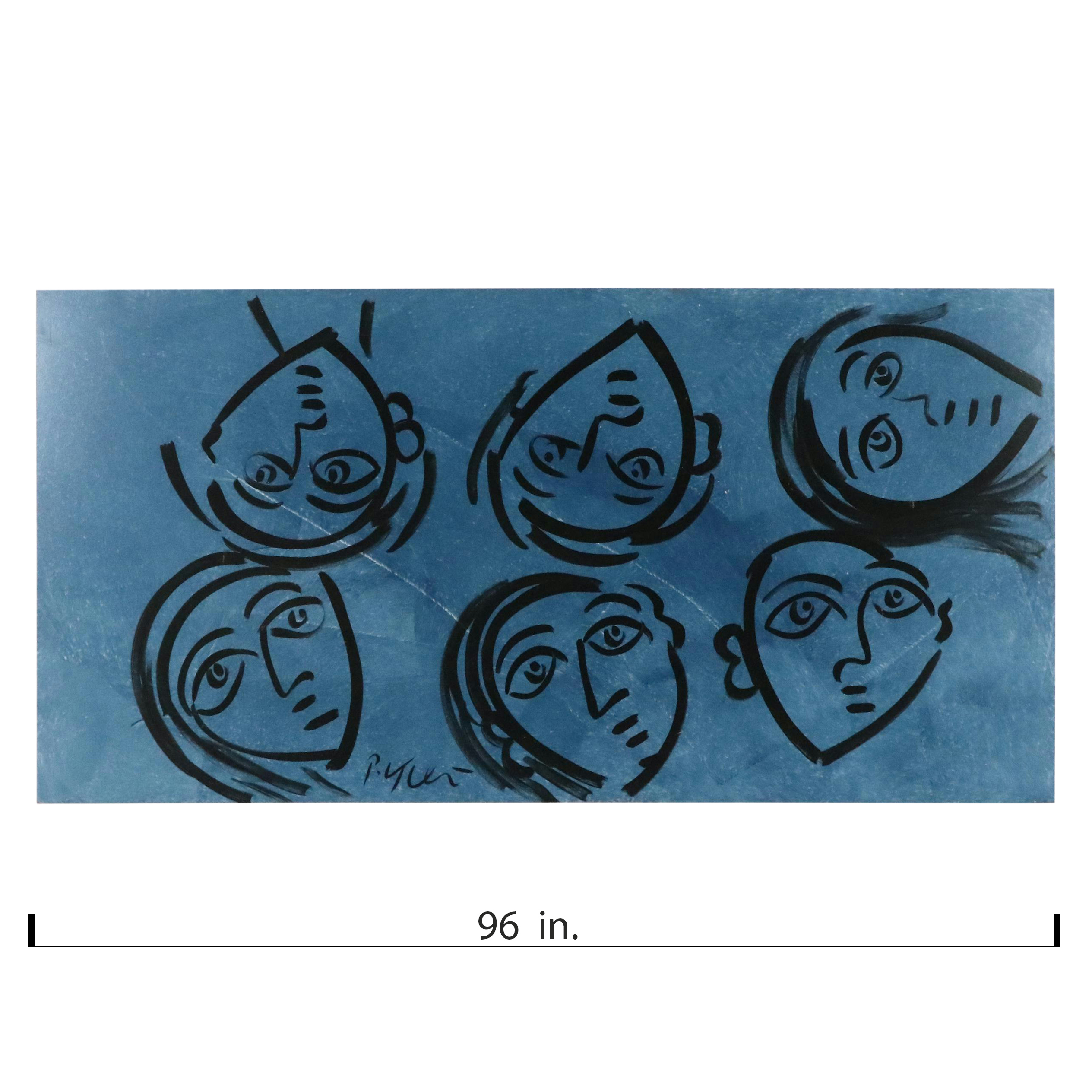 Peter Keil Large-Scale Abstract Portrait Acrylic Painting