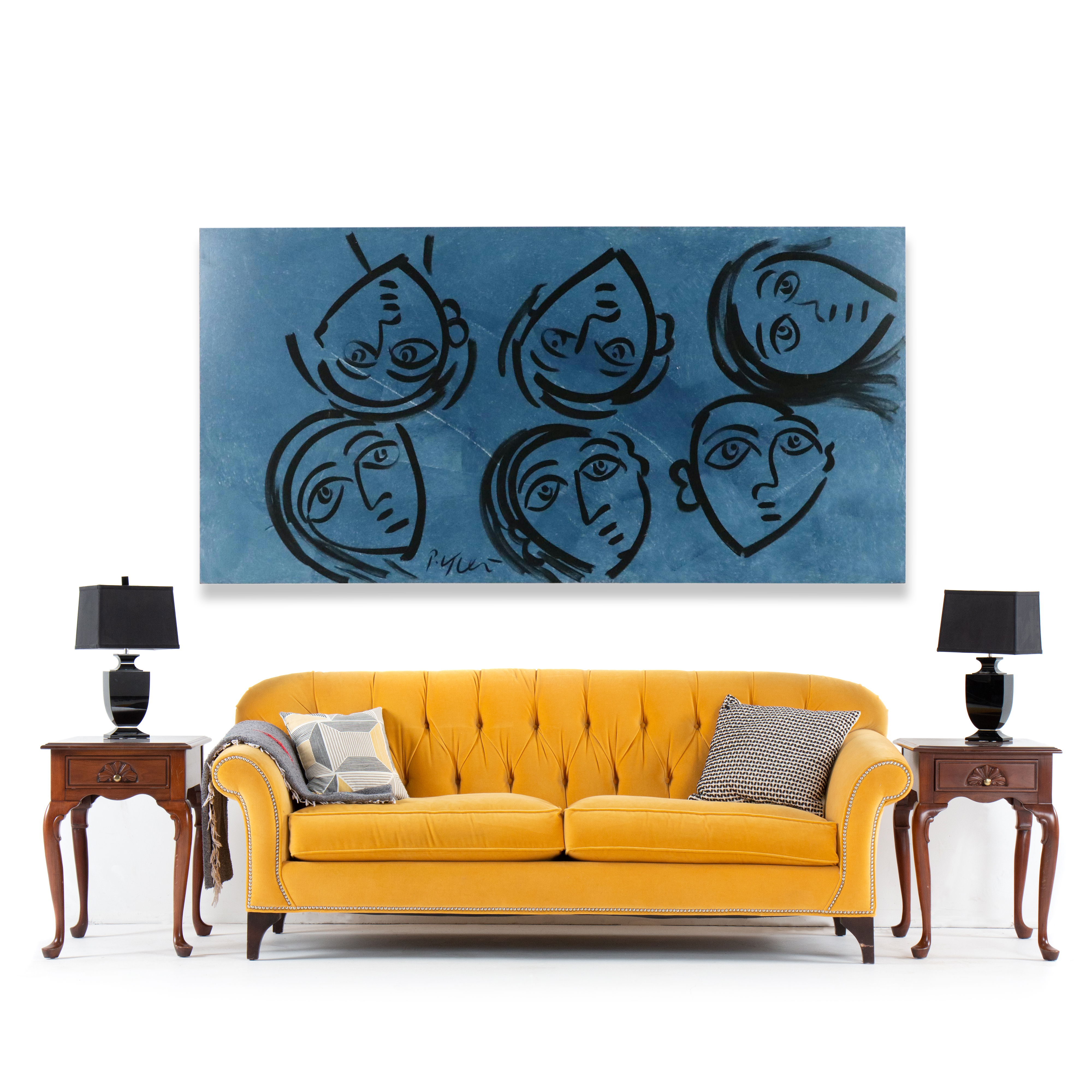 Peter Keil Large-Scale Abstract Portrait Acrylic Painting