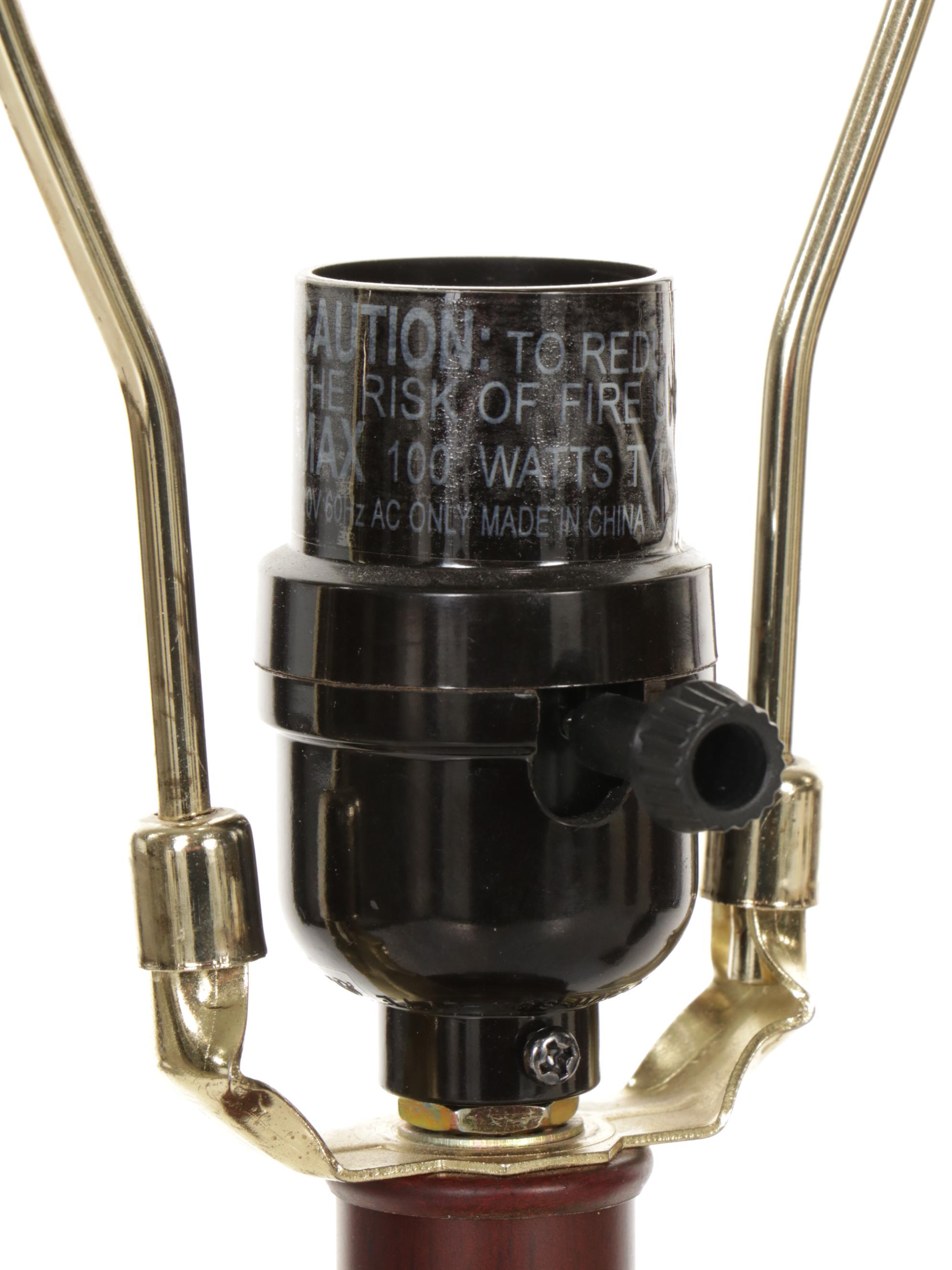 Tuscan Style Acanthus Leaf Fluted Urn Table Lamps with Silk Square Bell Shades