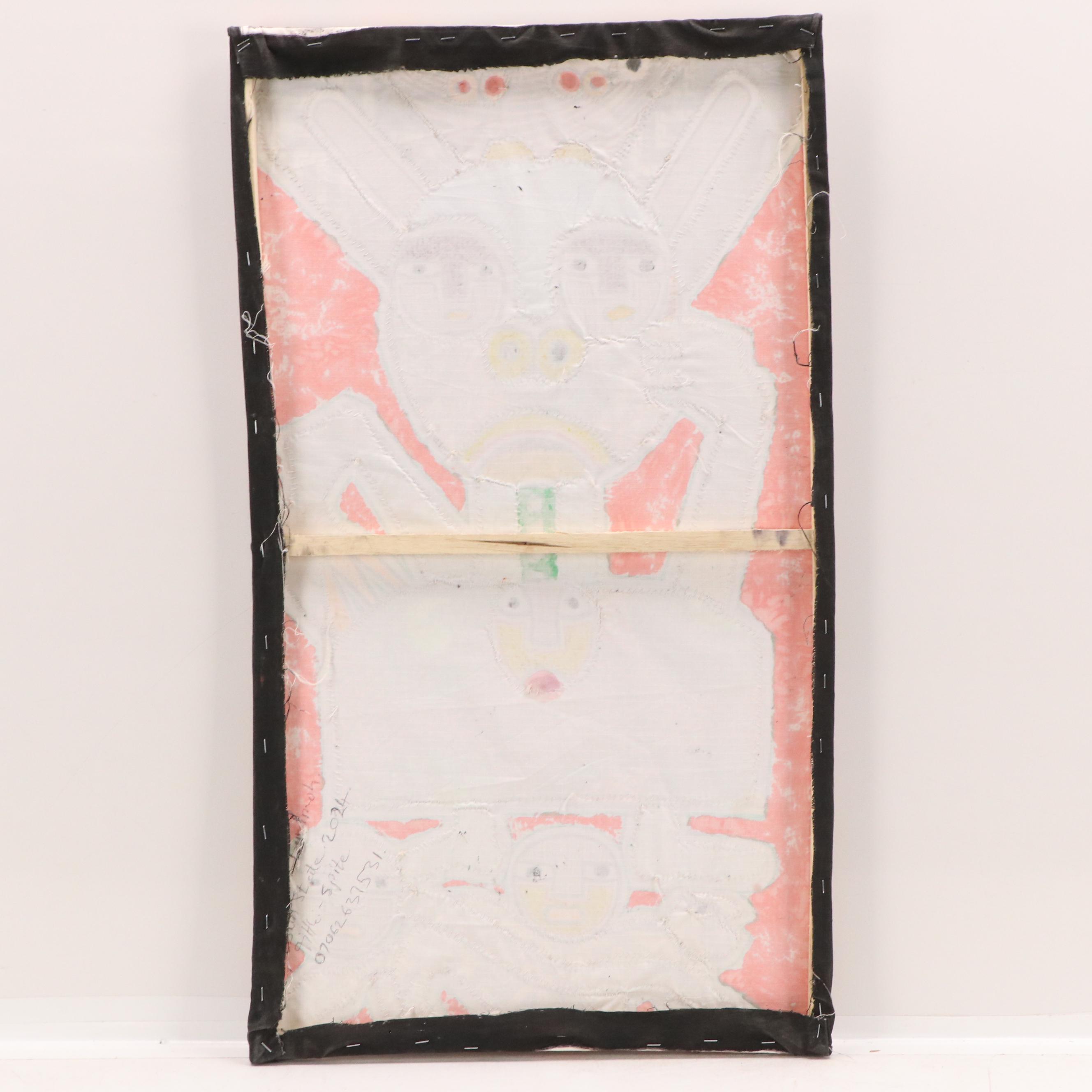 Kayode Buraimoh Stylized Figural Mixed Media Collage "Spite," 2024