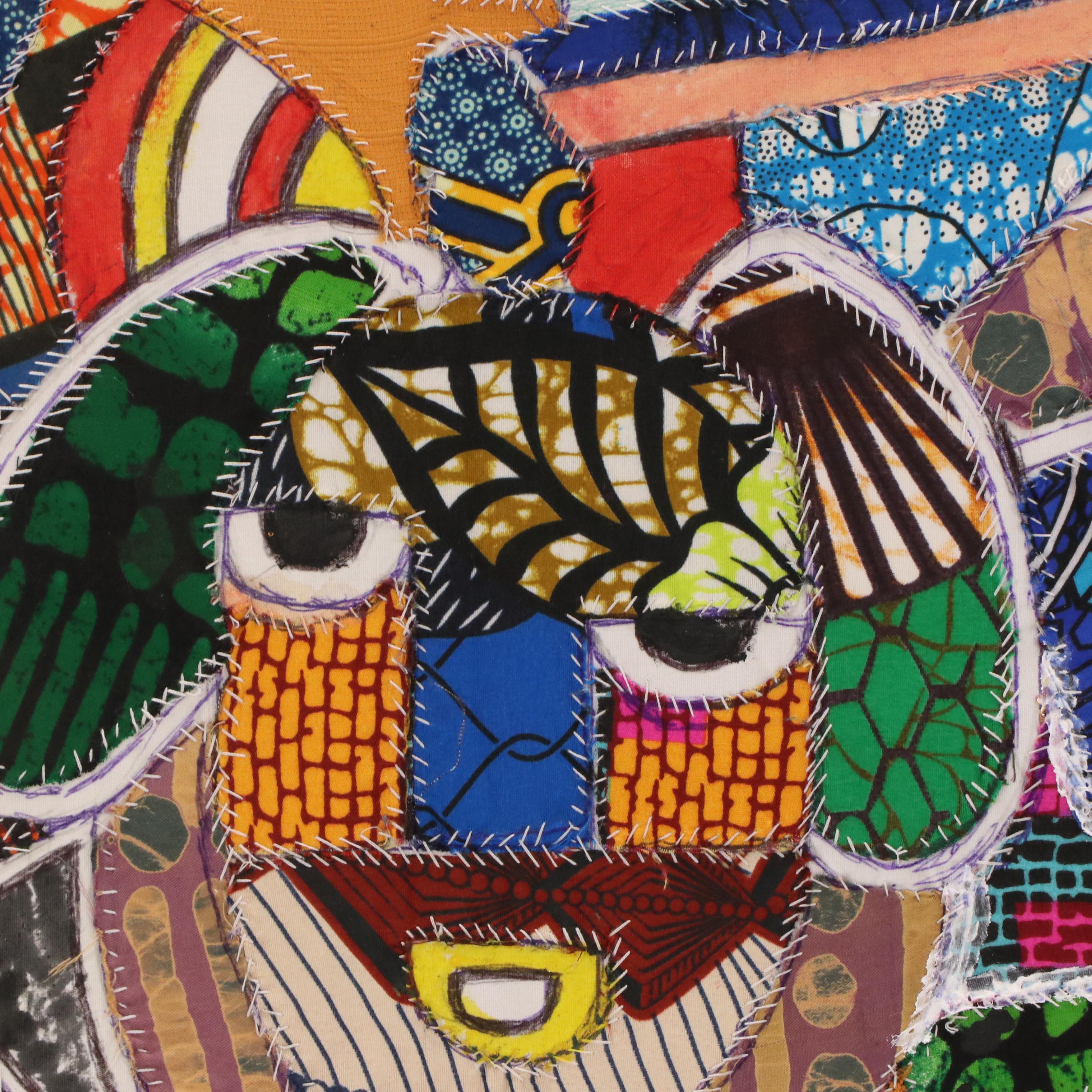 Kayode Buraimoh Stylized Mixed Media Collage, 2024