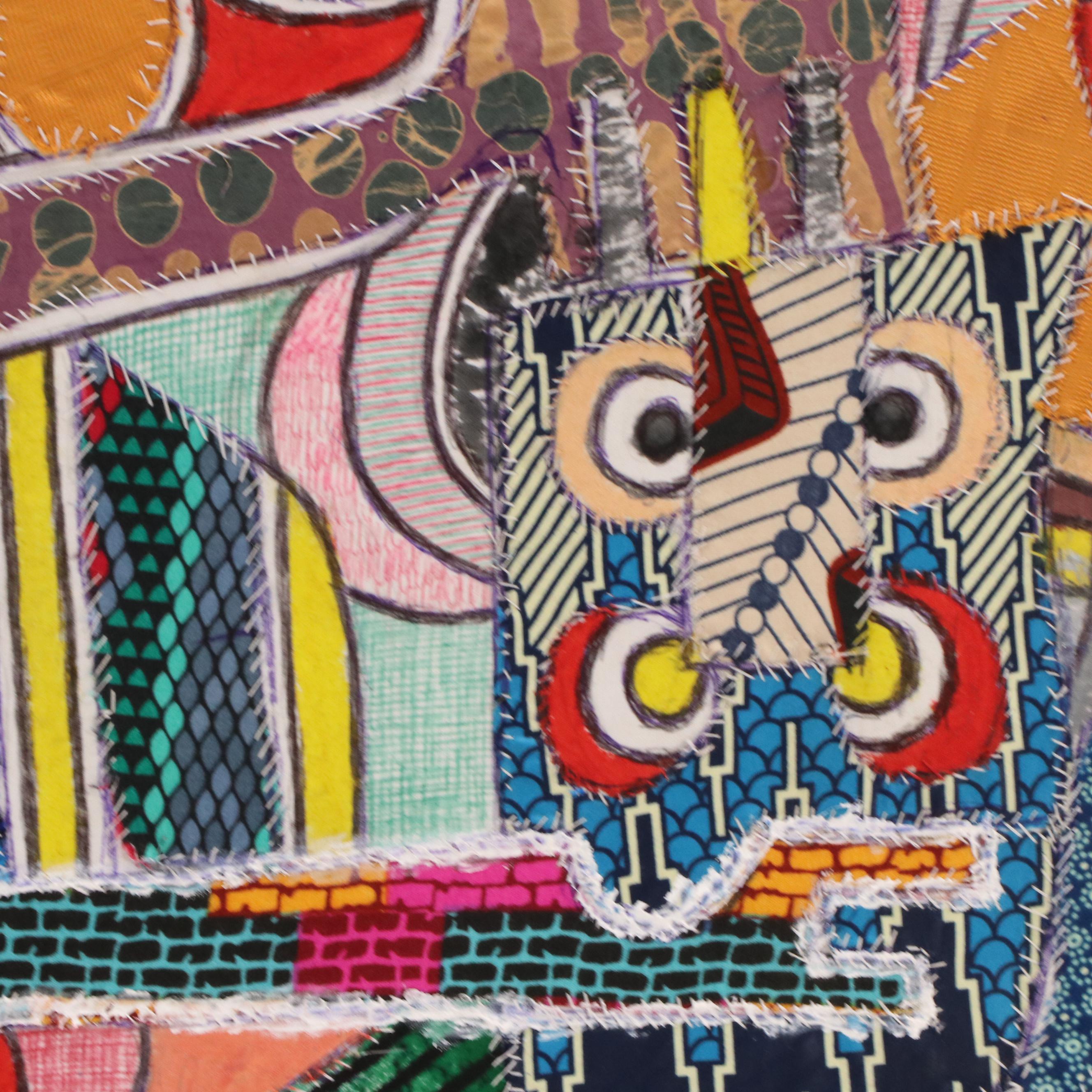 Kayode Buraimoh Stylized Mixed Media Collage, 2024