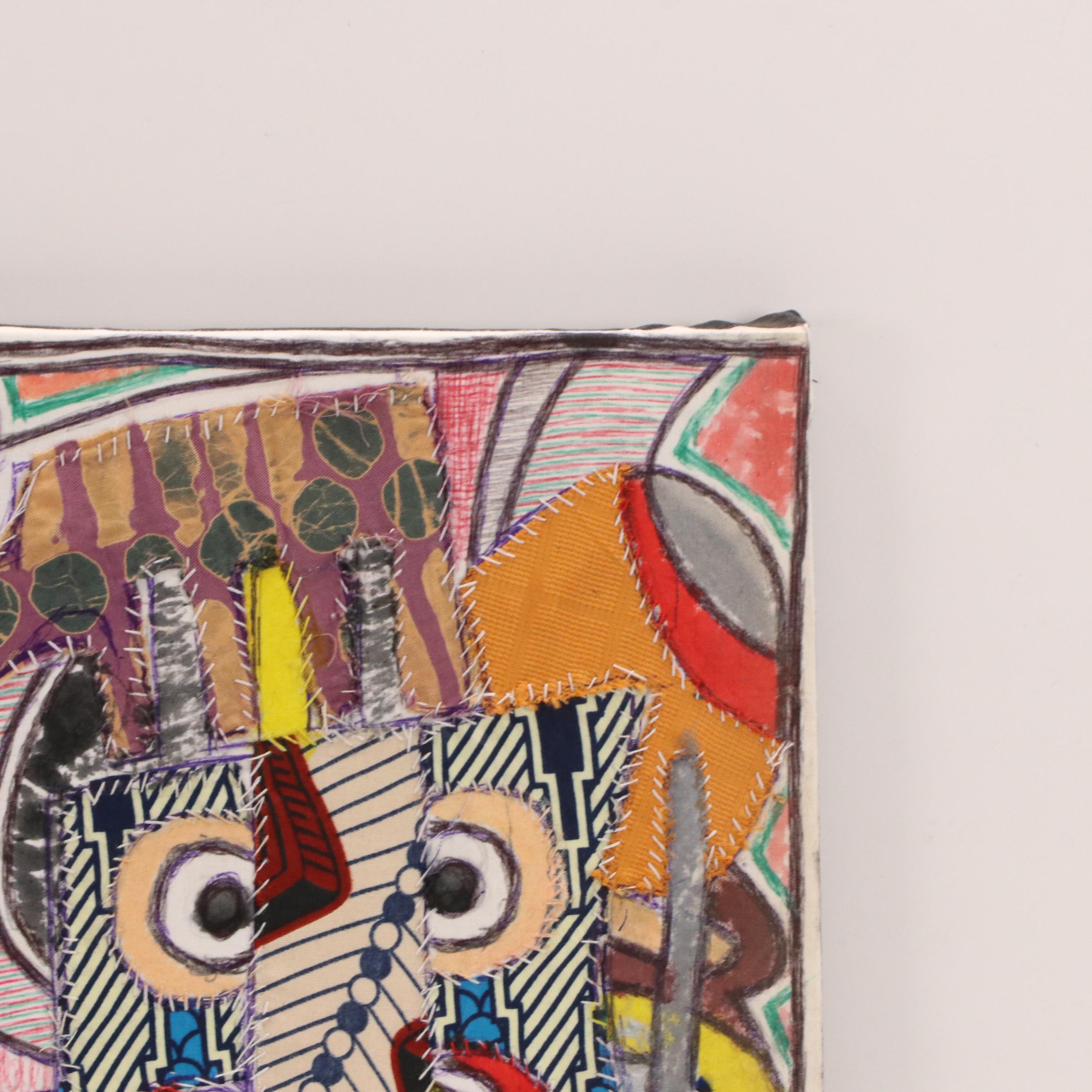 Kayode Buraimoh Stylized Mixed Media Collage, 2024