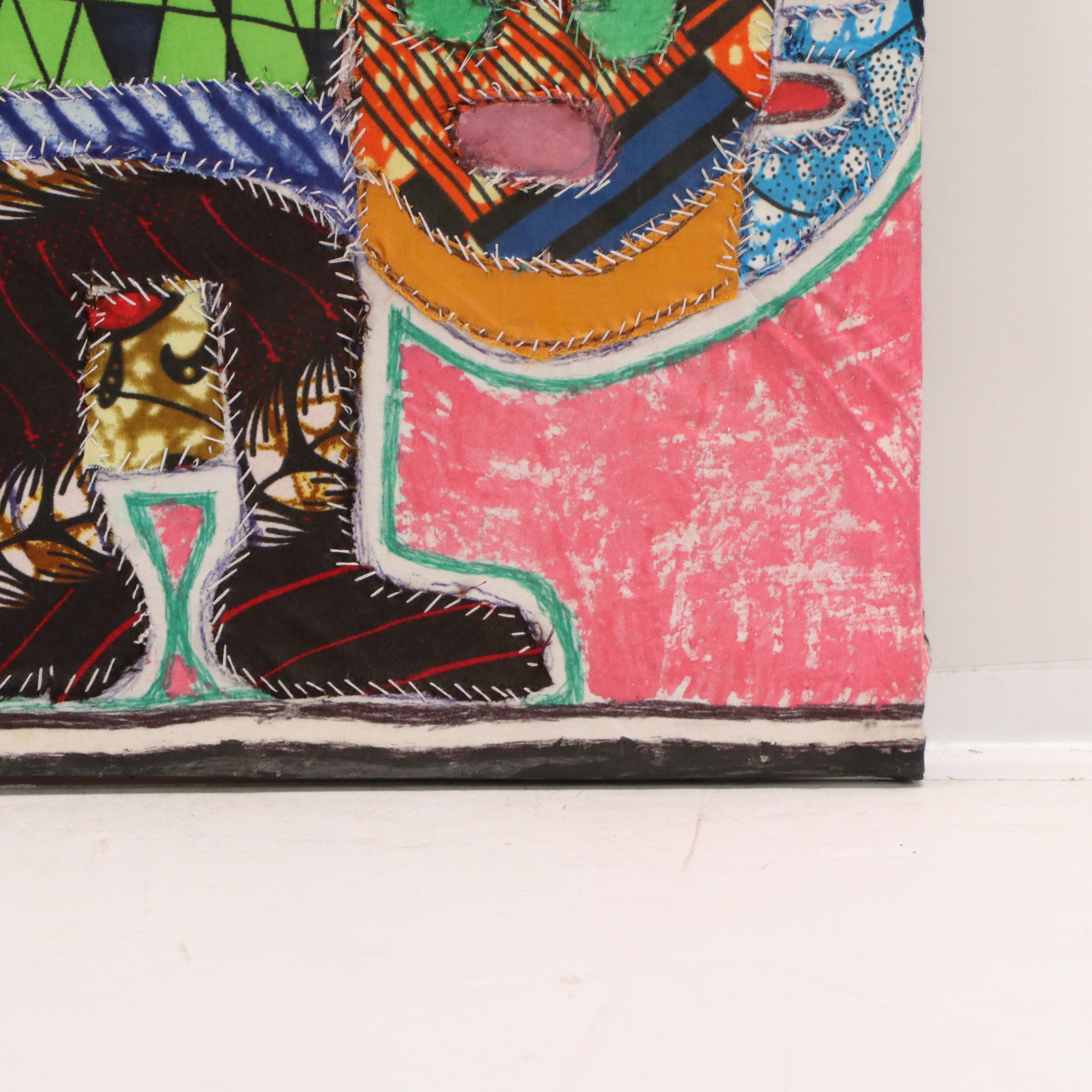 Kayode Buraimoh Stylized Mixed Media Collage "Animals Kingdom," 2024