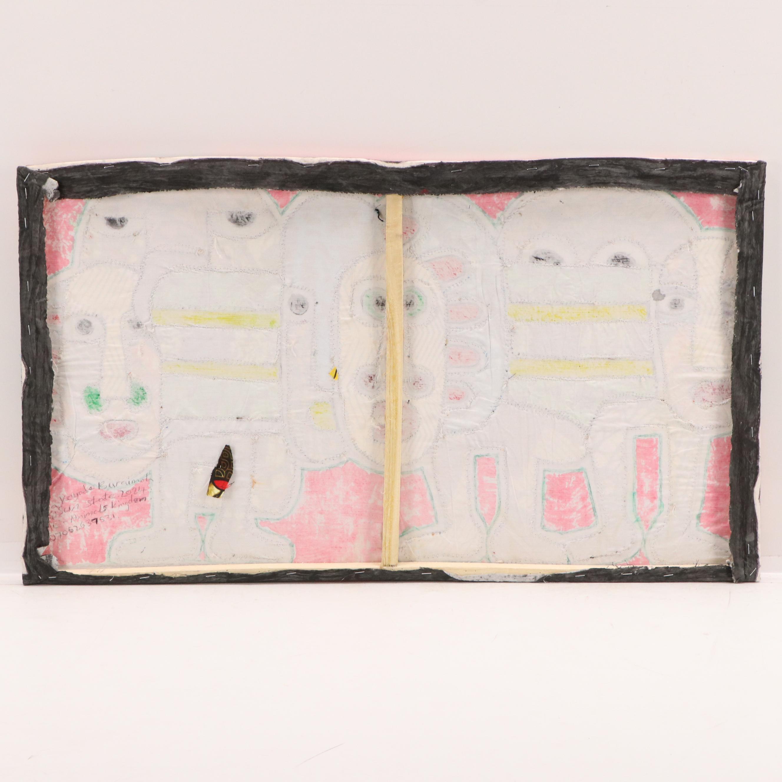 Kayode Buraimoh Stylized Mixed Media Collage "Animals Kingdom," 2024