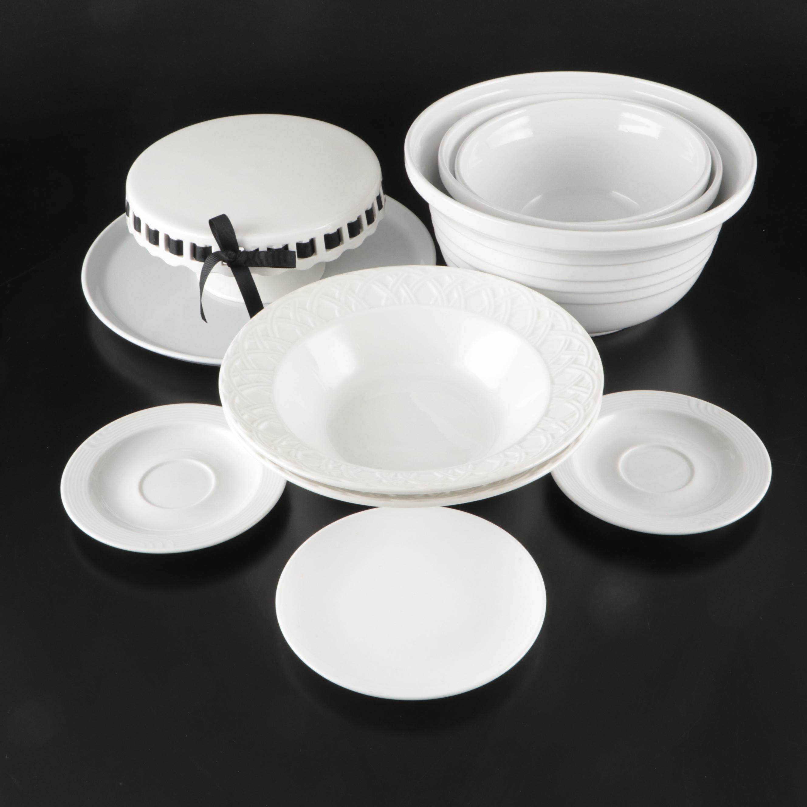 Pier 1 with Mixing Bowls and Other Ceramic Tableware
