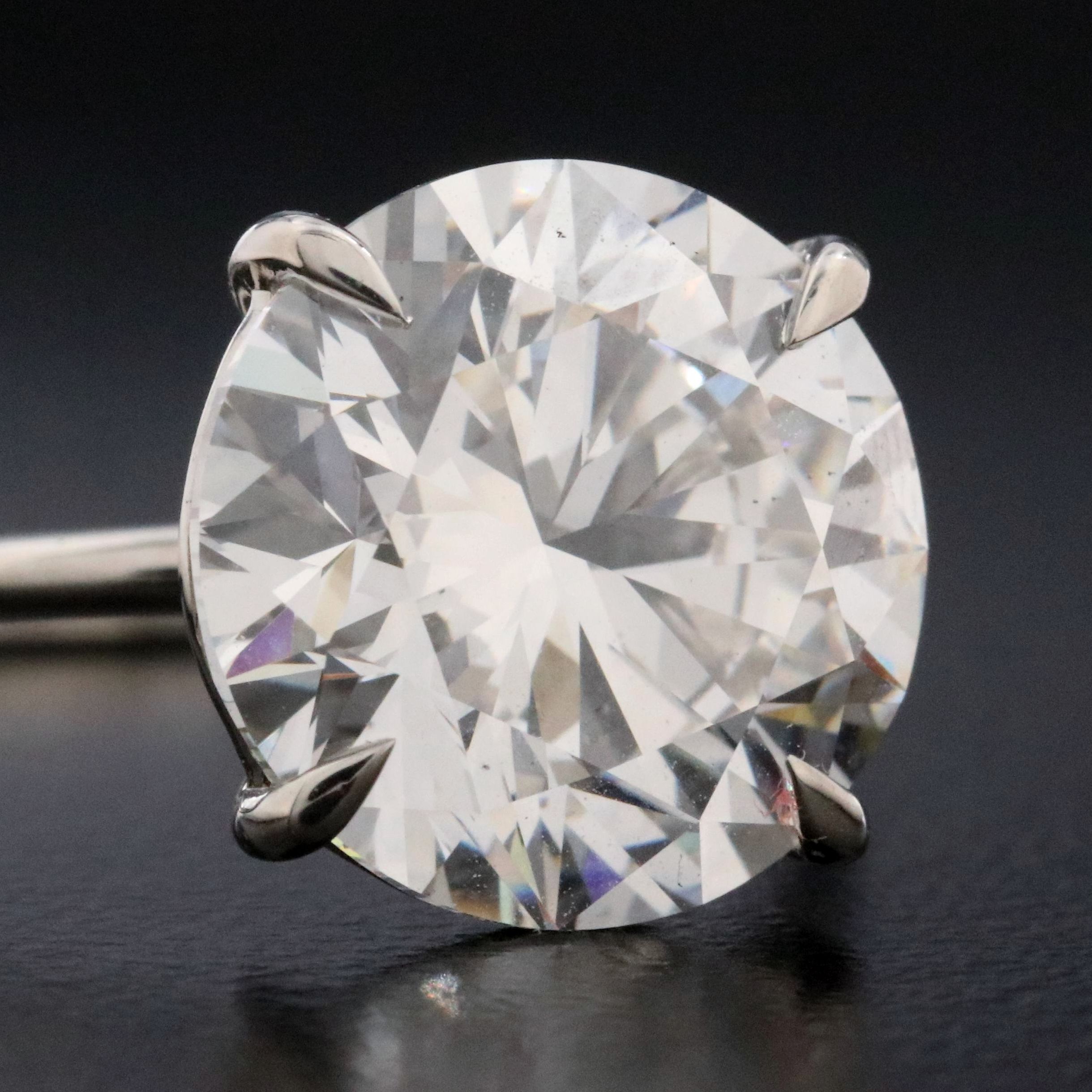 Platinum 5.00 CT Lab Grown Diamond Solitaire Ring with IGI Report