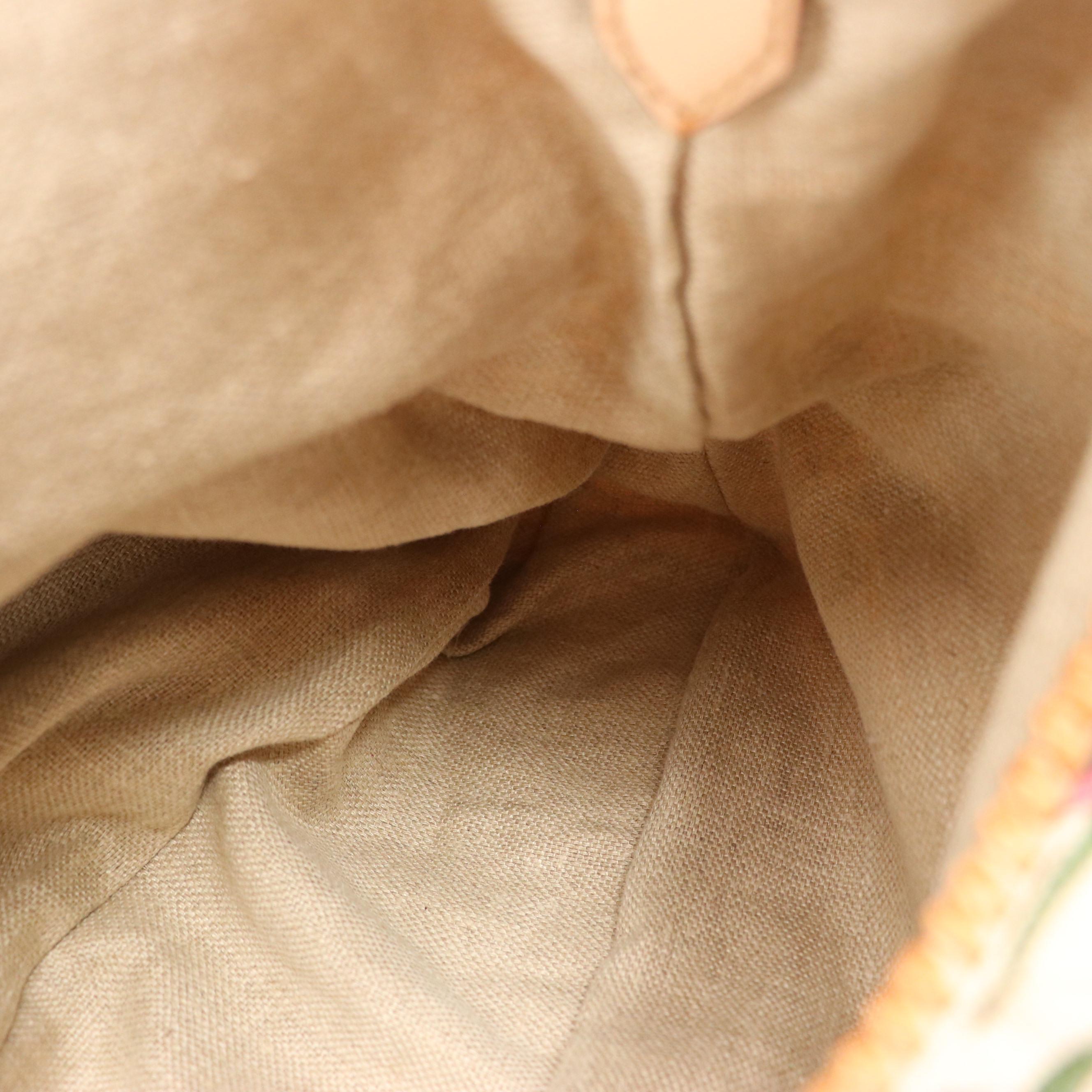 Gucci Flora Canvas Horsebit Handle Hobo Bag with Braided Leather Trim