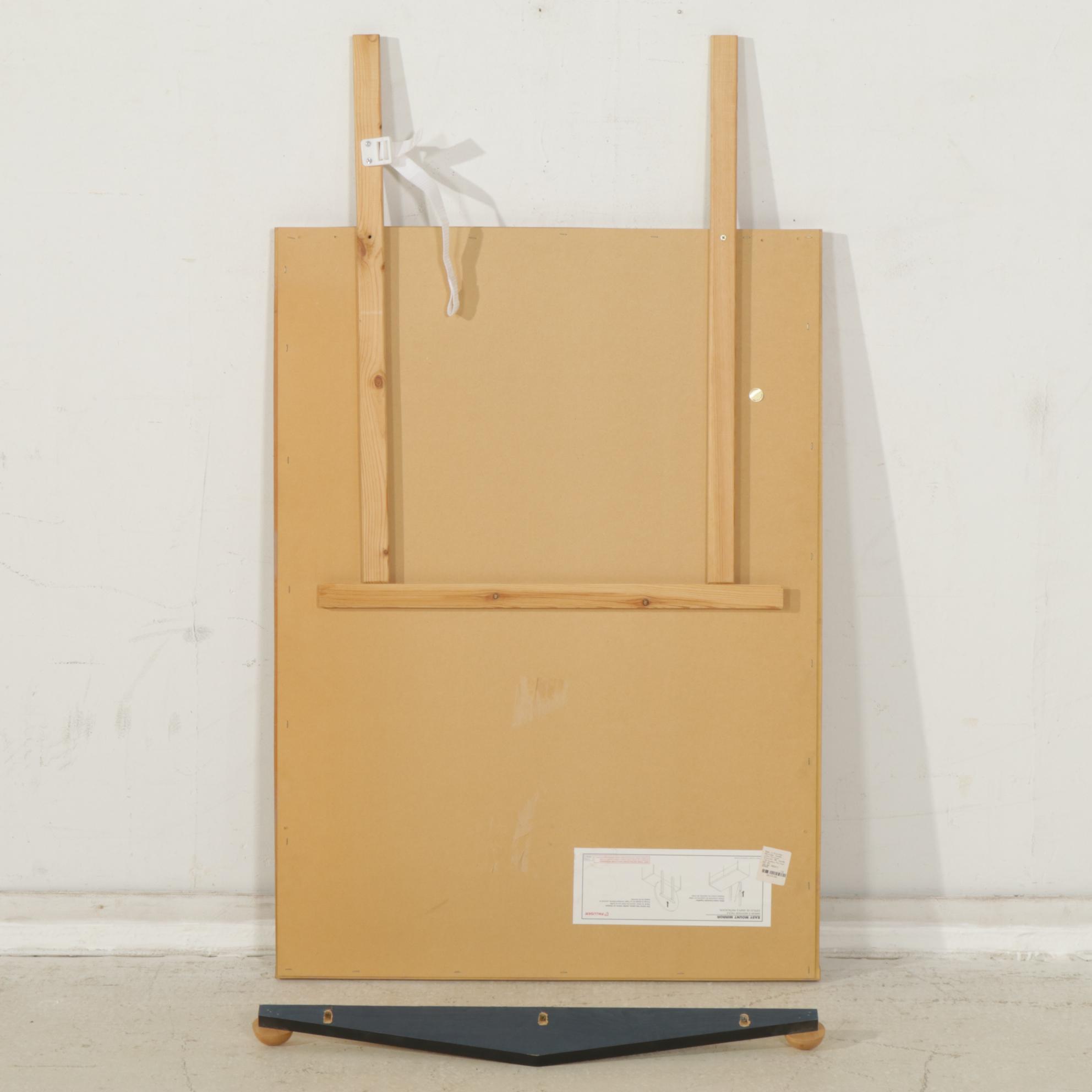 Palliser Blue-Stained Maple Dresser and Mirror, 21st Century