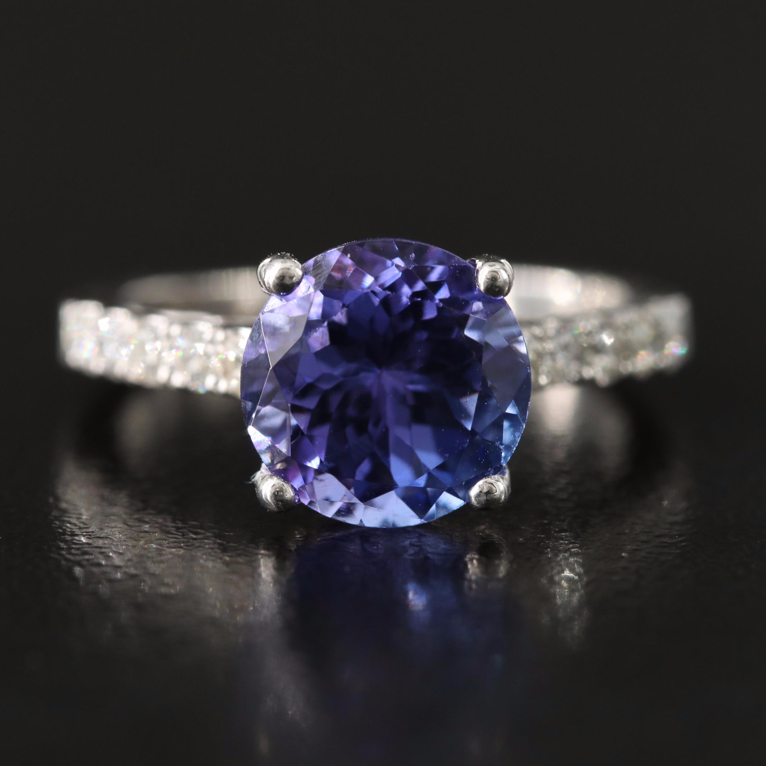 14K Tanzanite and 0.30 CTW Diamond Ring