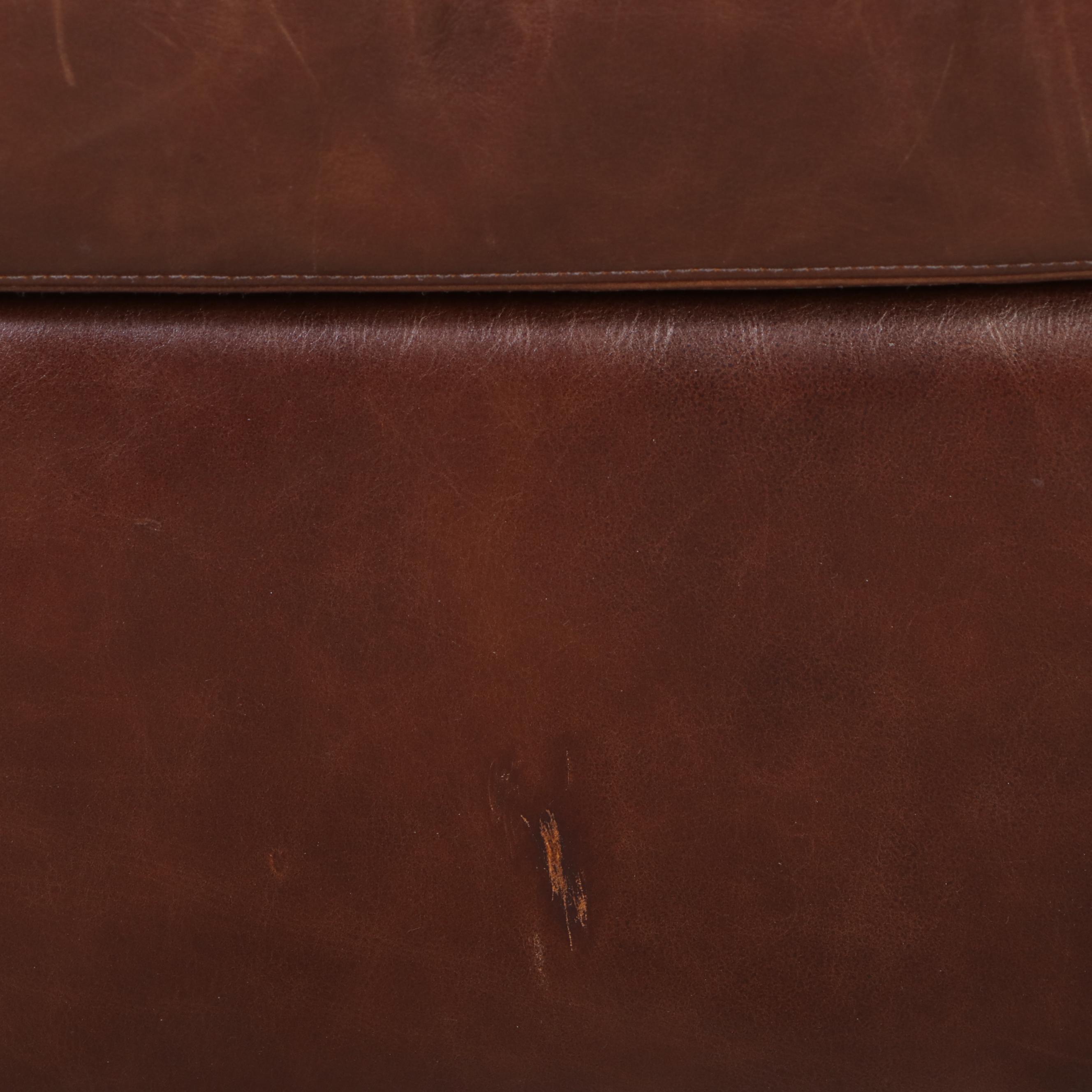 Pottery Barn "Turner" Square Arm Leather Sofa