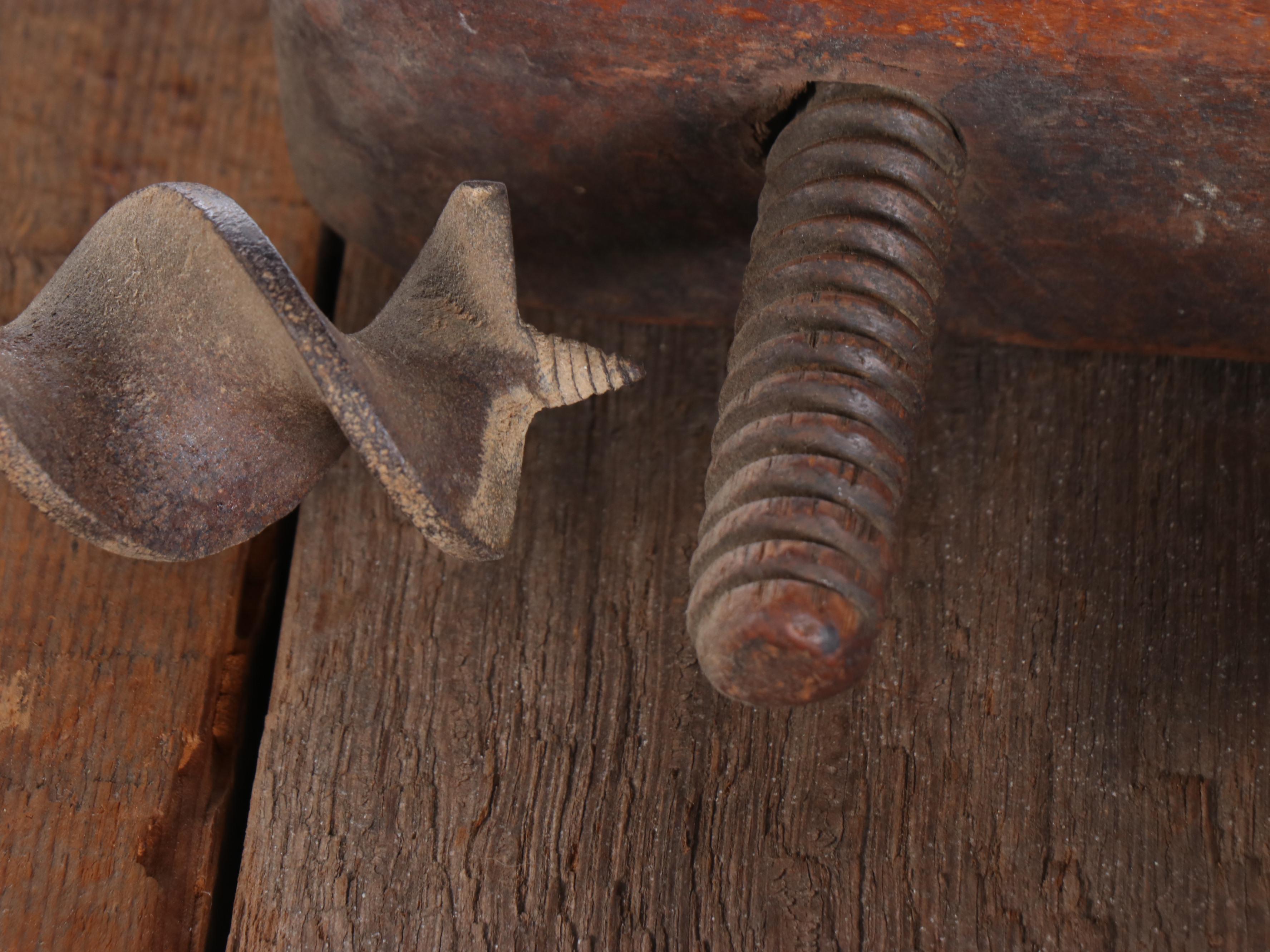 Hanging Wooden Board with Mounted Tools