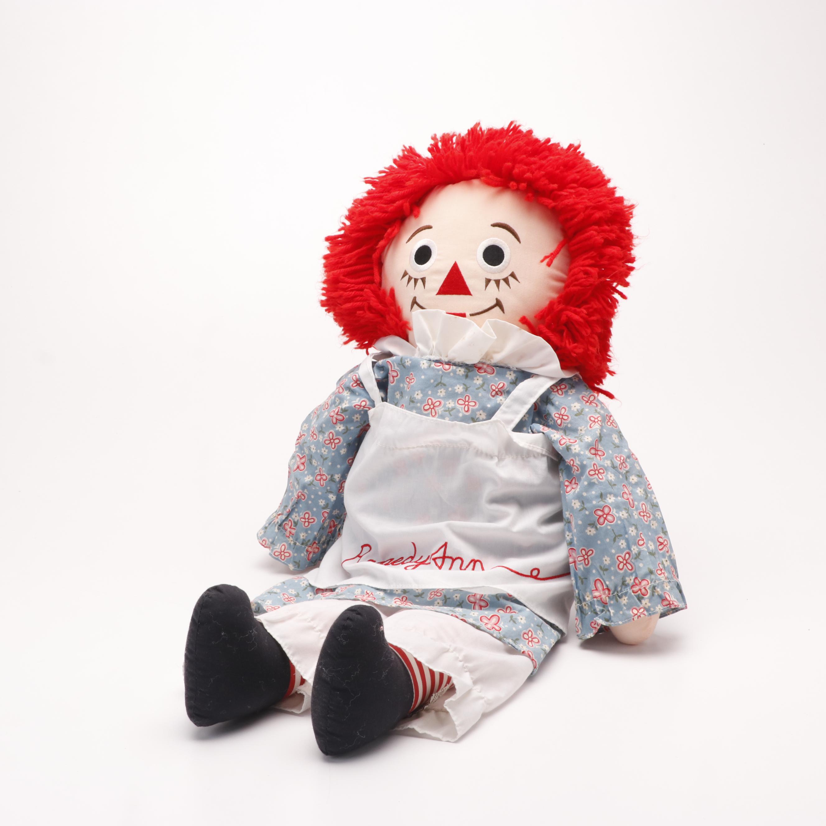Applause Inc. "Raggedy Ann" and "Raggedy Andy" Fabric Dolls, Late 20th Century
