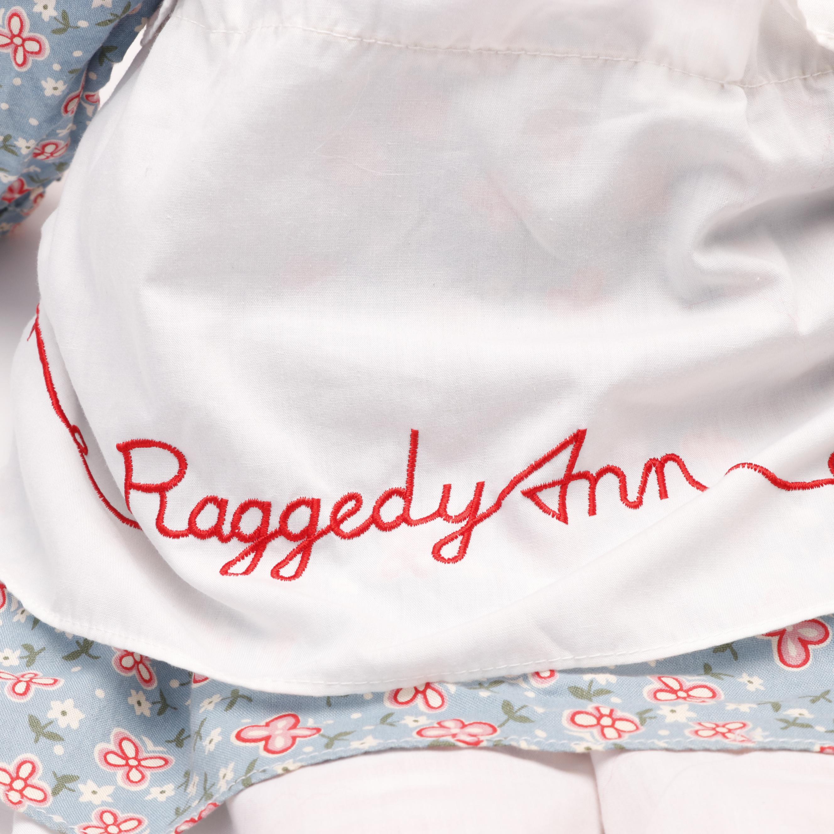 Applause Inc. "Raggedy Ann" and "Raggedy Andy" Fabric Dolls, Late 20th Century