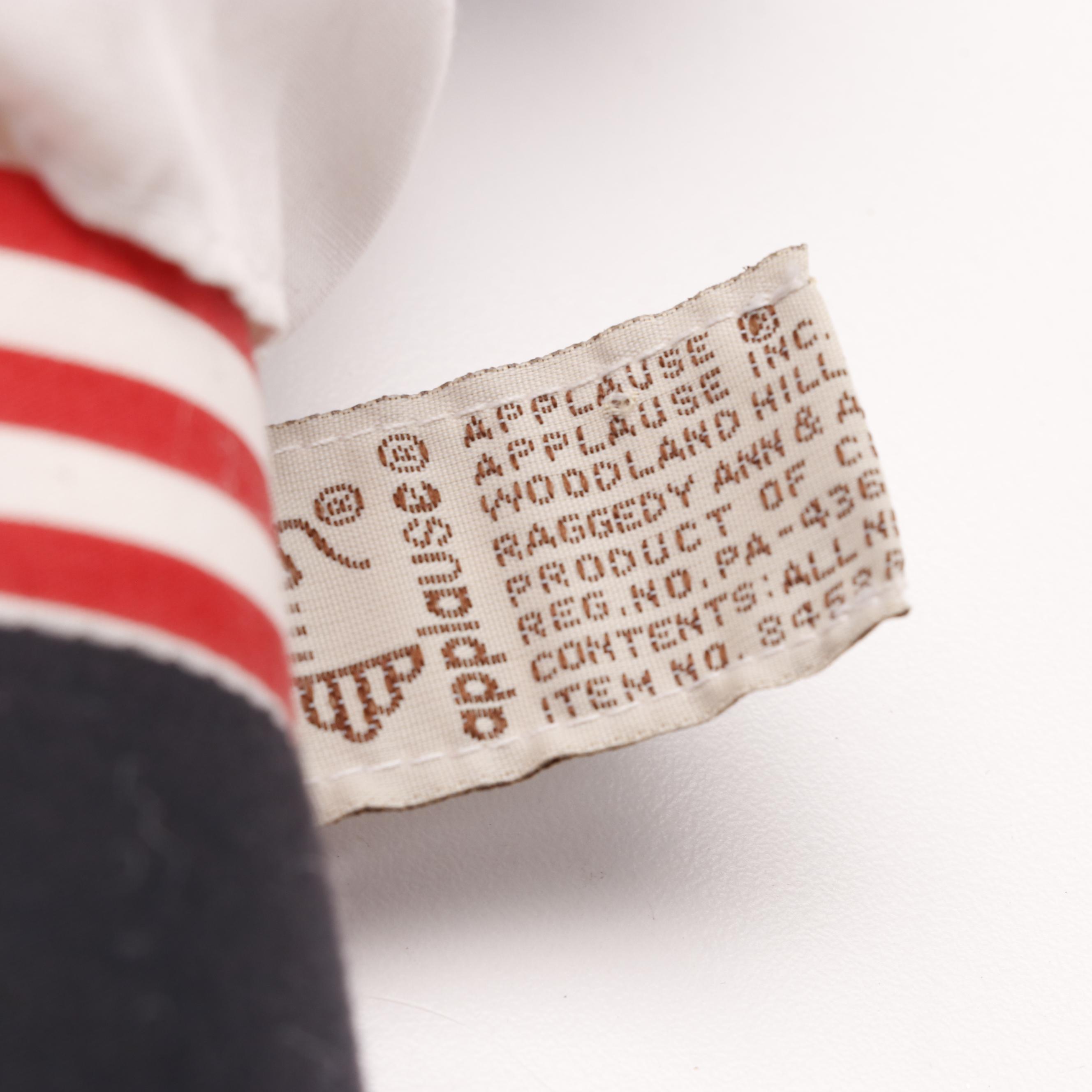 Applause Inc. "Raggedy Ann" and "Raggedy Andy" Fabric Dolls, Late 20th Century