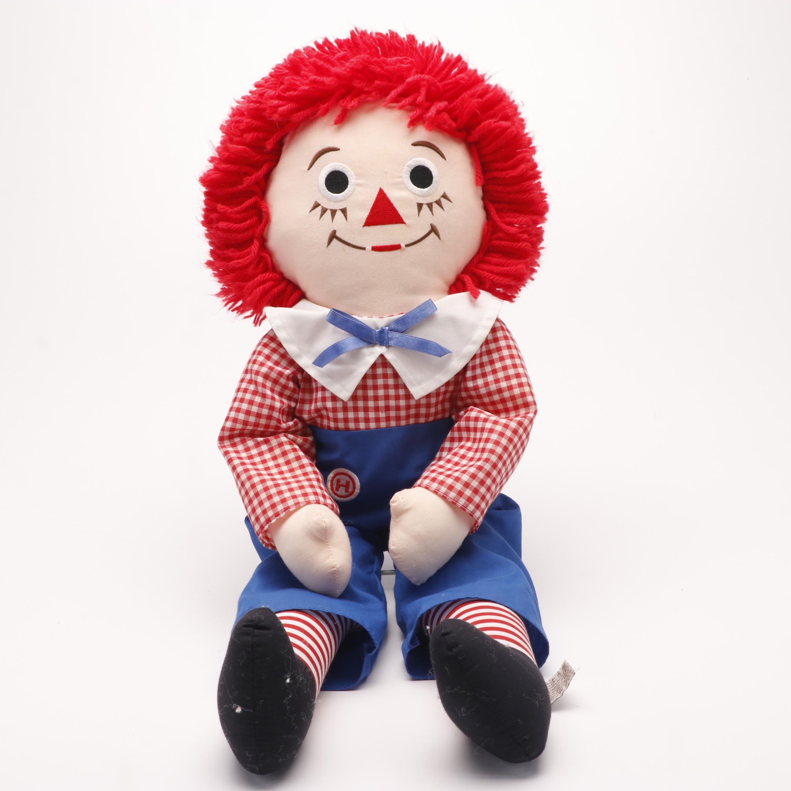Applause Inc. "Raggedy Ann" and "Raggedy Andy" Fabric Dolls, Late 20th Century