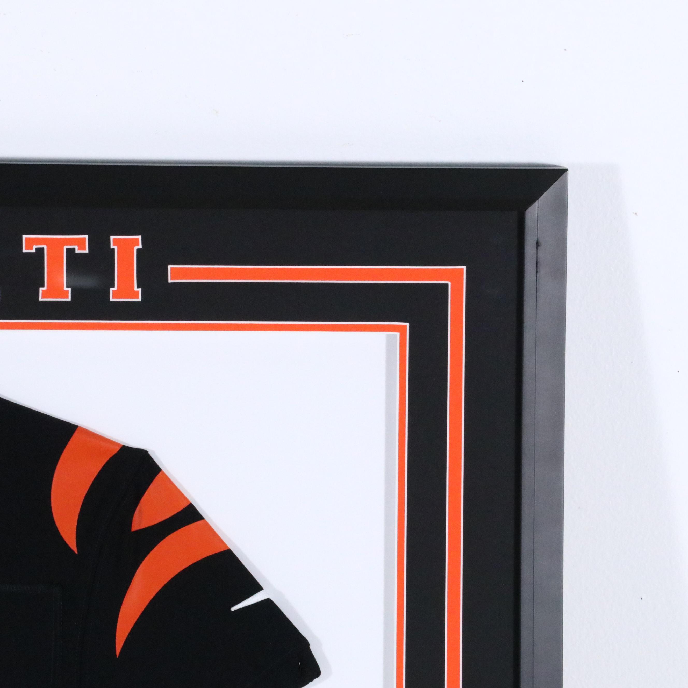 Joe Burrow Signed Cincinnati Bengals Football Jersey in Matted Display