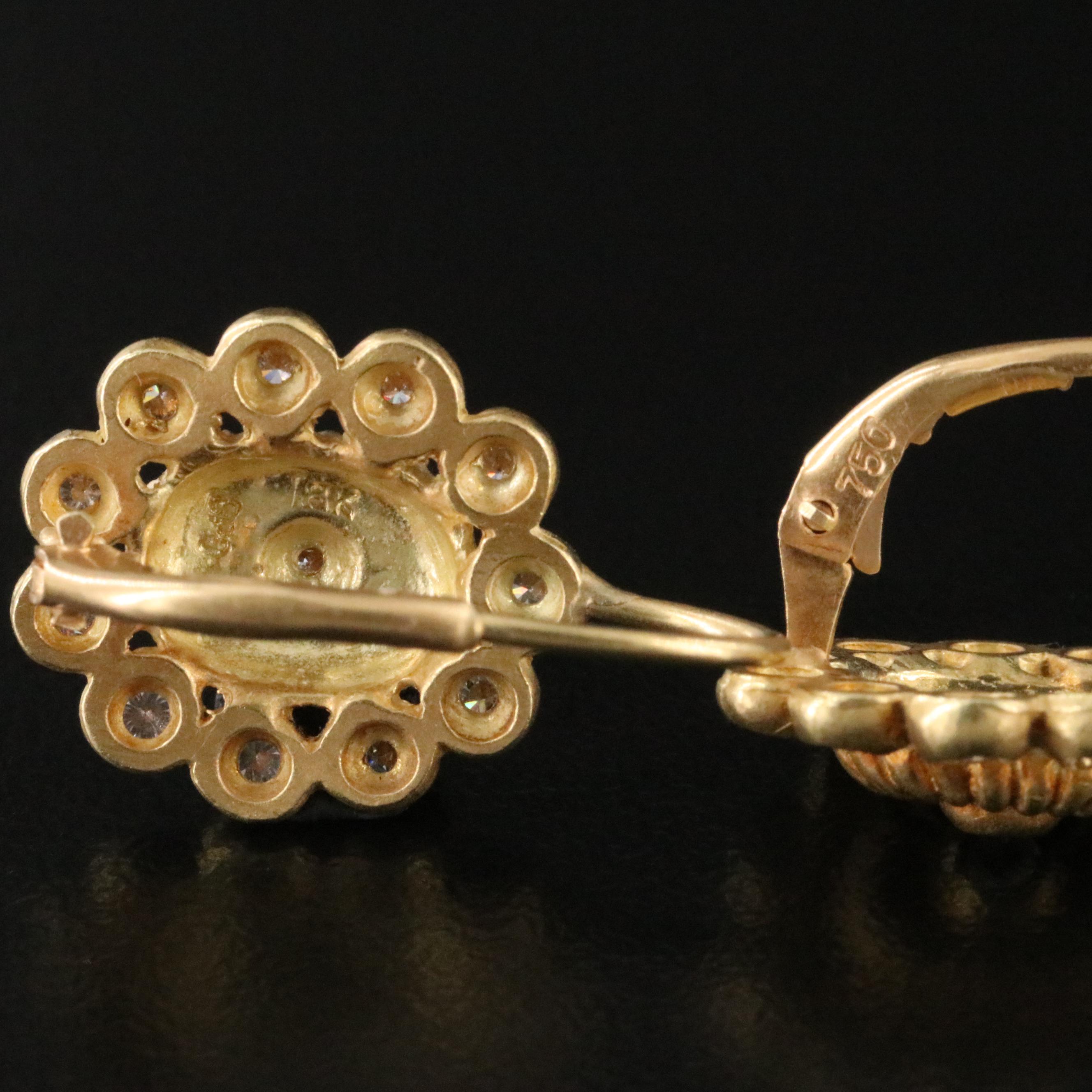 Doris Panos 18K 0.72 CTW Diamond Earrings