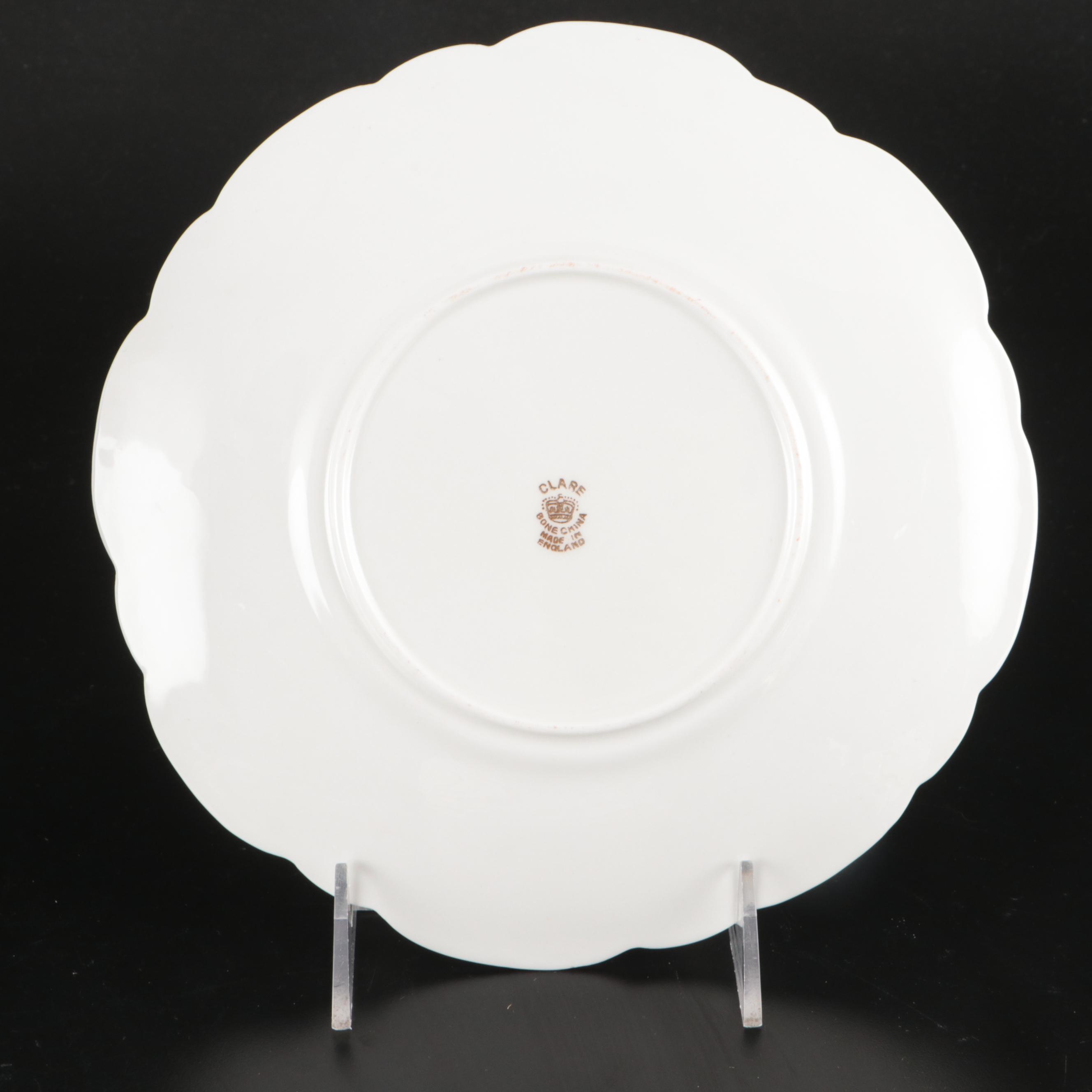 Clare Floral Pattern Bone China Dinnerware with Wedgwood Plate