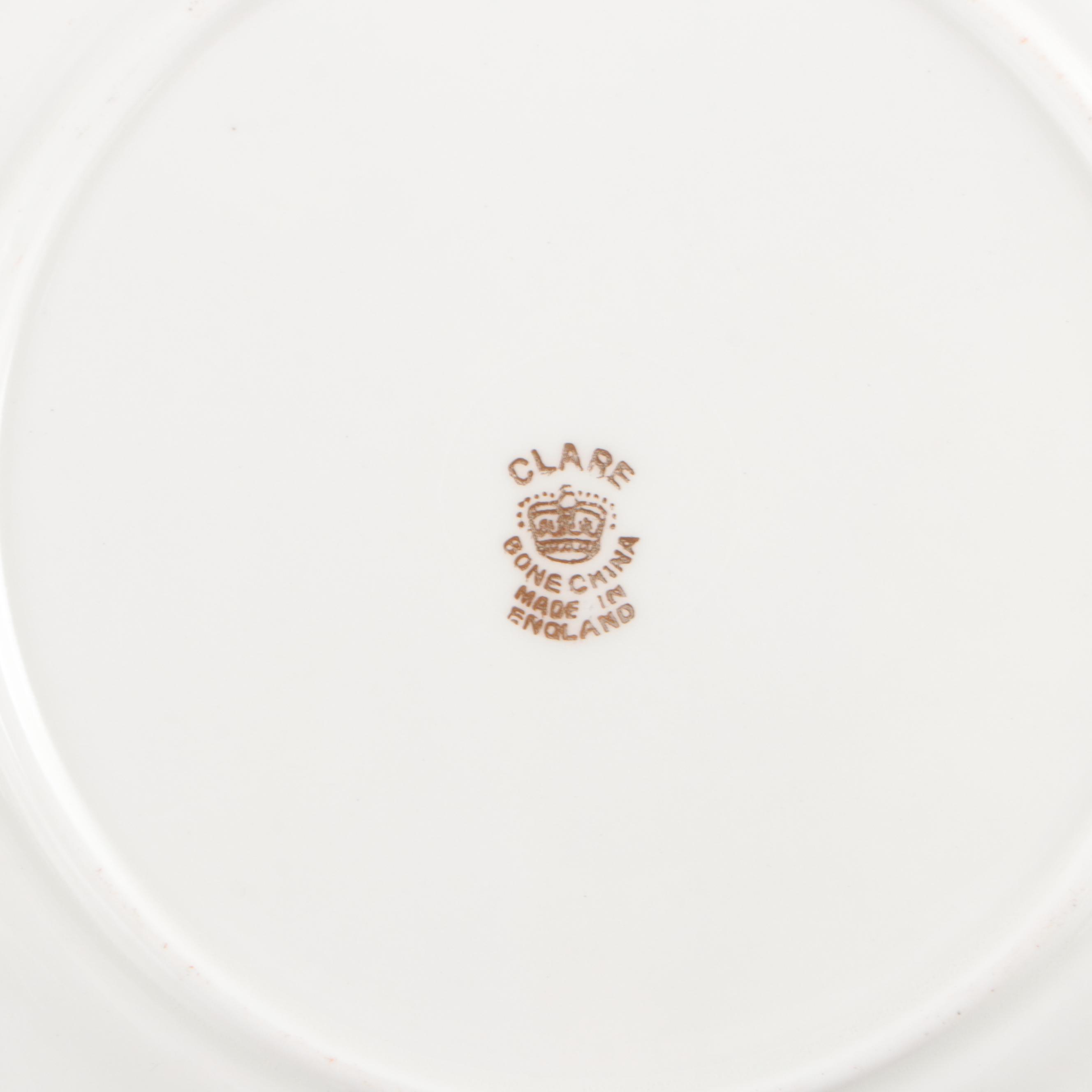 Clare Floral Pattern Bone China Dinnerware with Wedgwood Plate