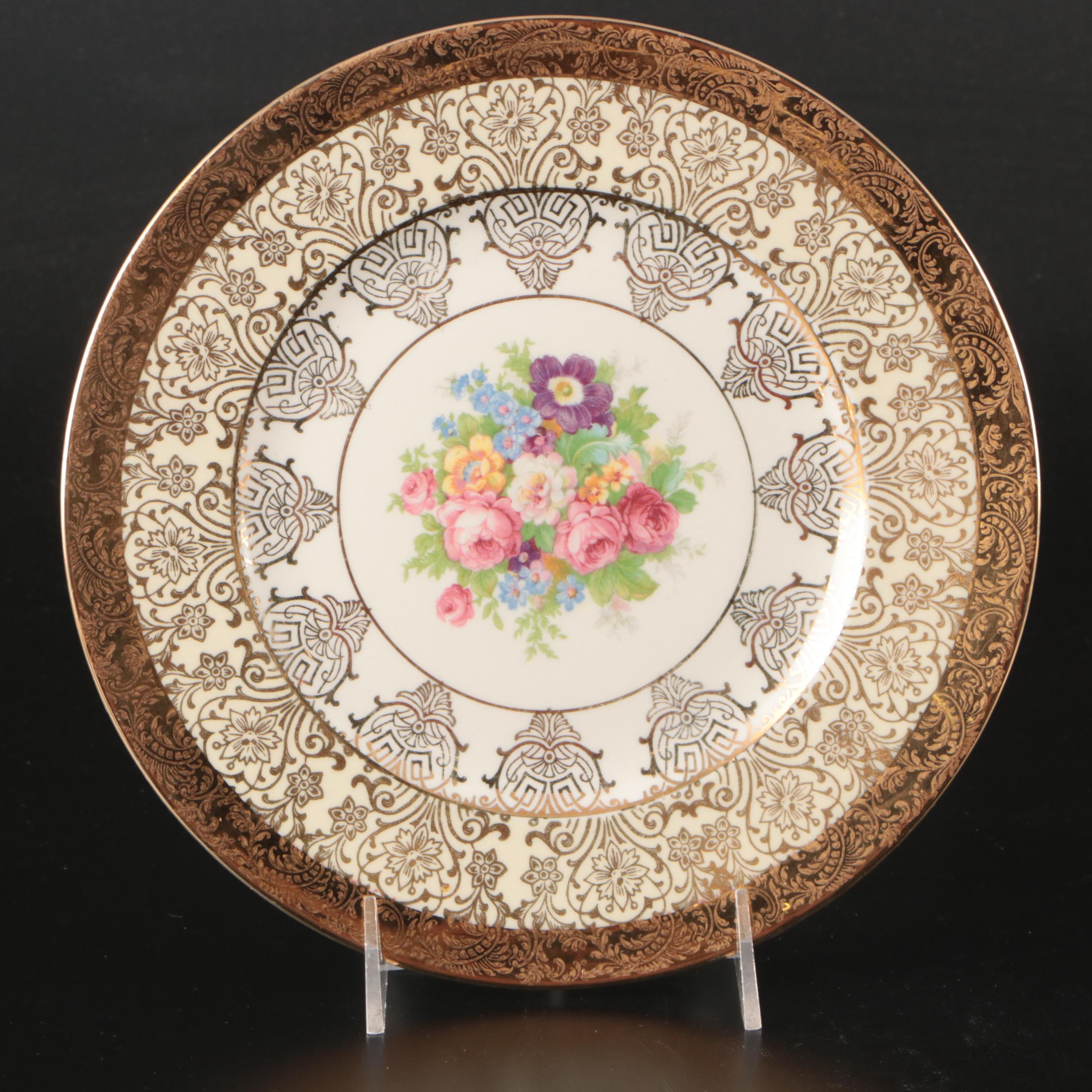 Clare Floral Pattern Bone China Dinnerware with Wedgwood Plate