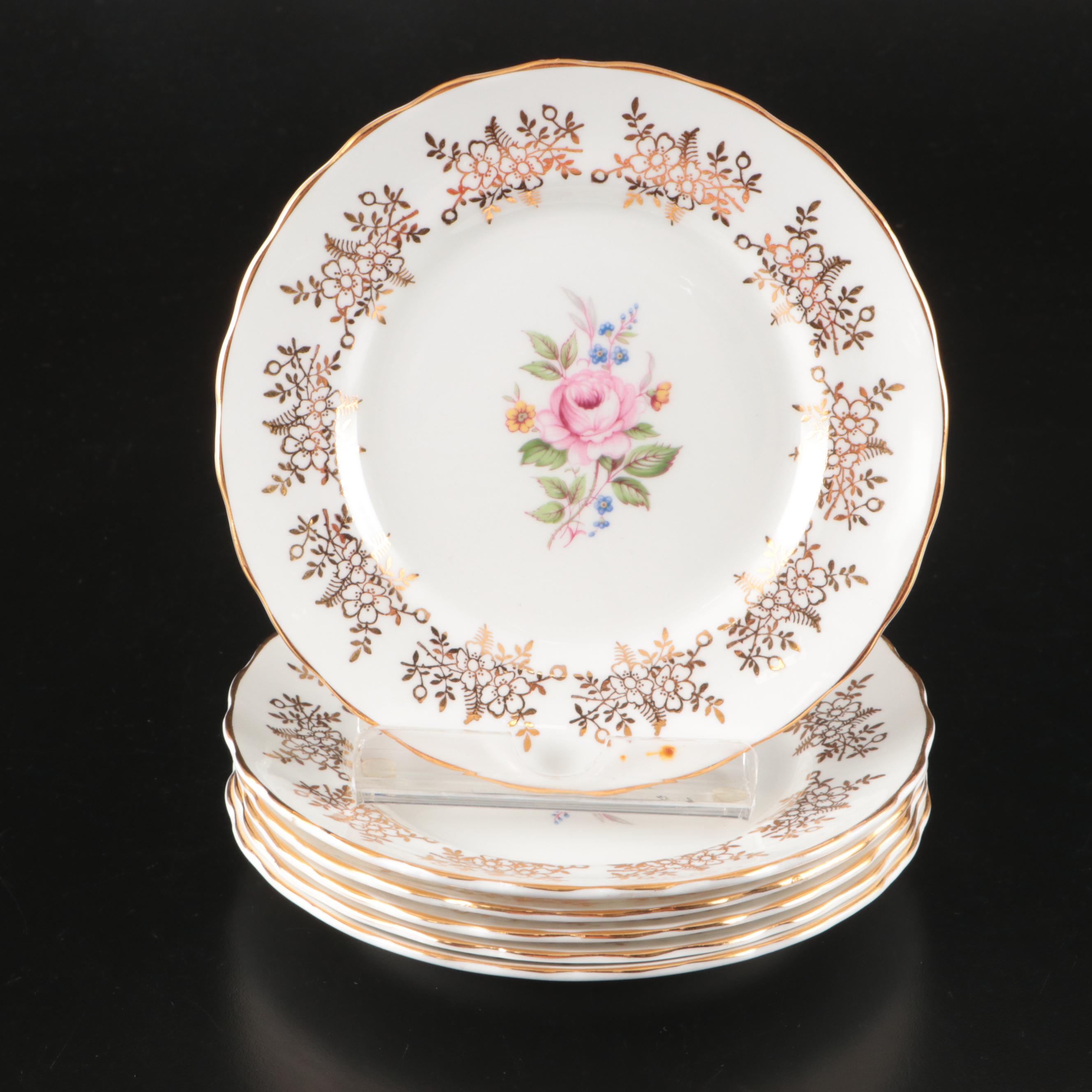 Clare Floral Pattern Bone China Dinnerware with Wedgwood Plate