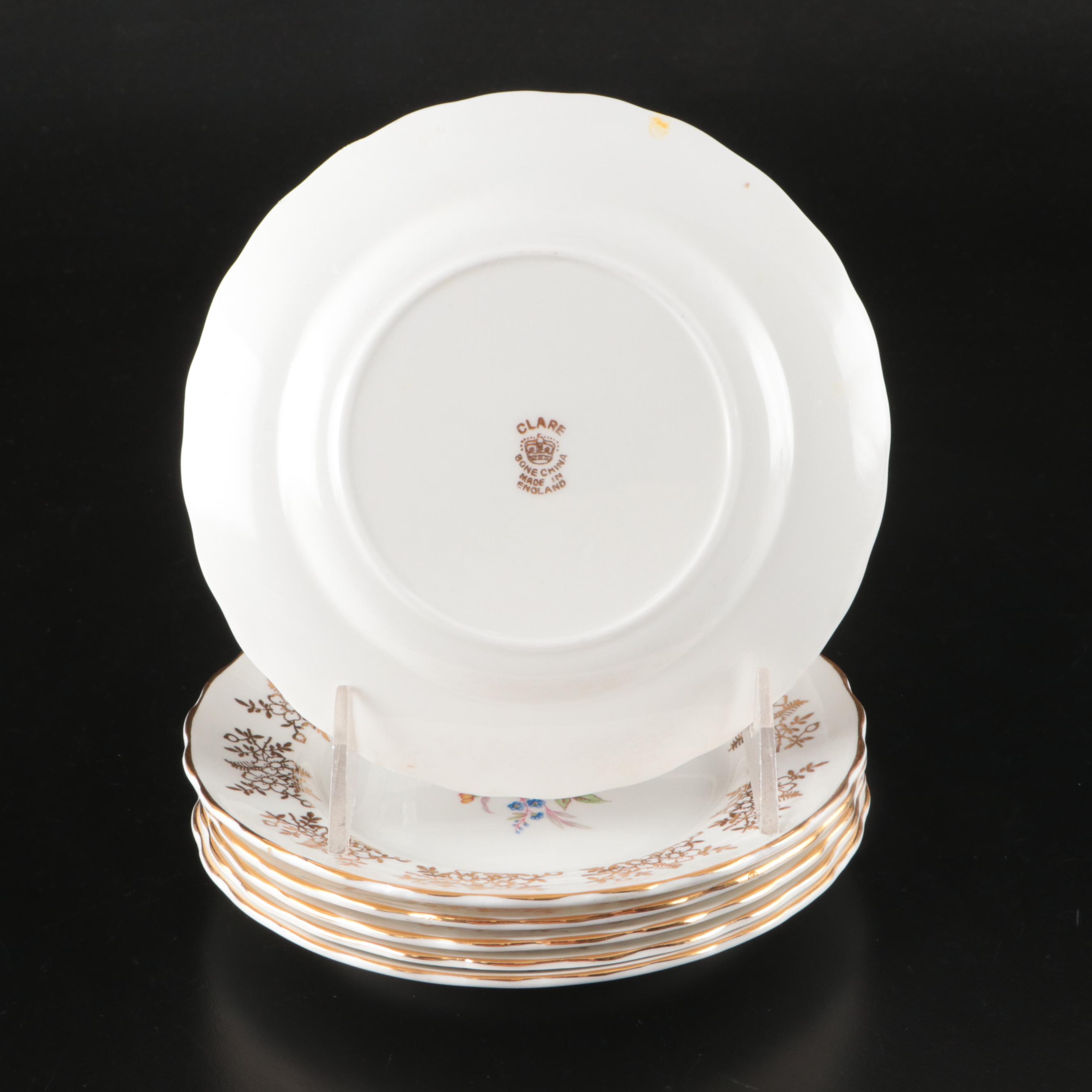 Clare Floral Pattern Bone China Dinnerware with Wedgwood Plate