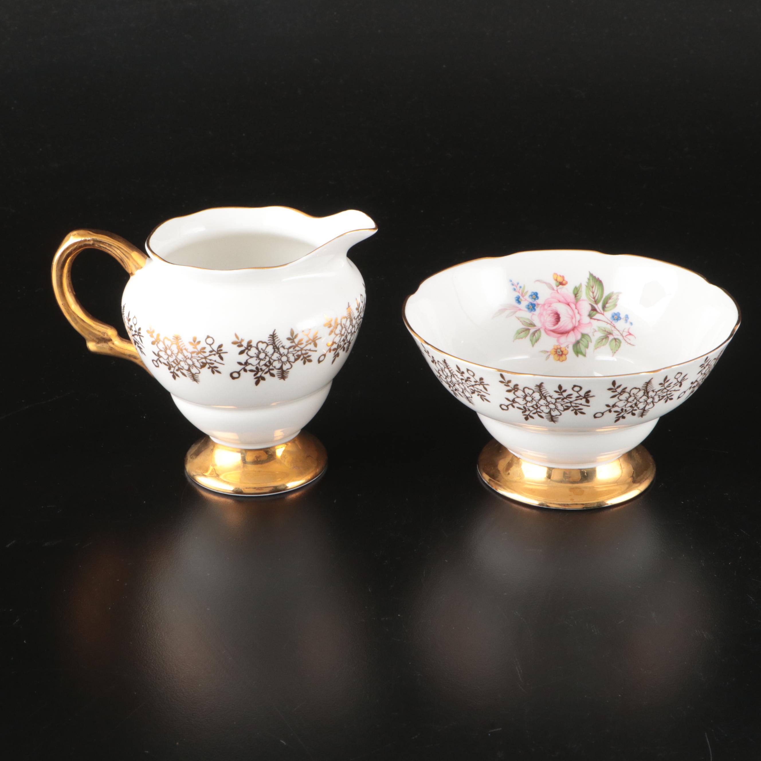 Clare Floral Pattern Bone China Dinnerware with Wedgwood Plate