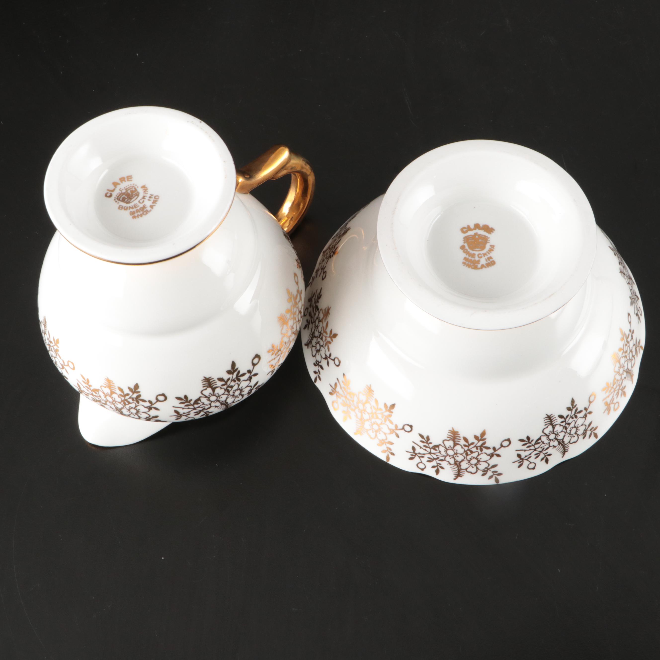 Clare Floral Pattern Bone China Dinnerware with Wedgwood Plate