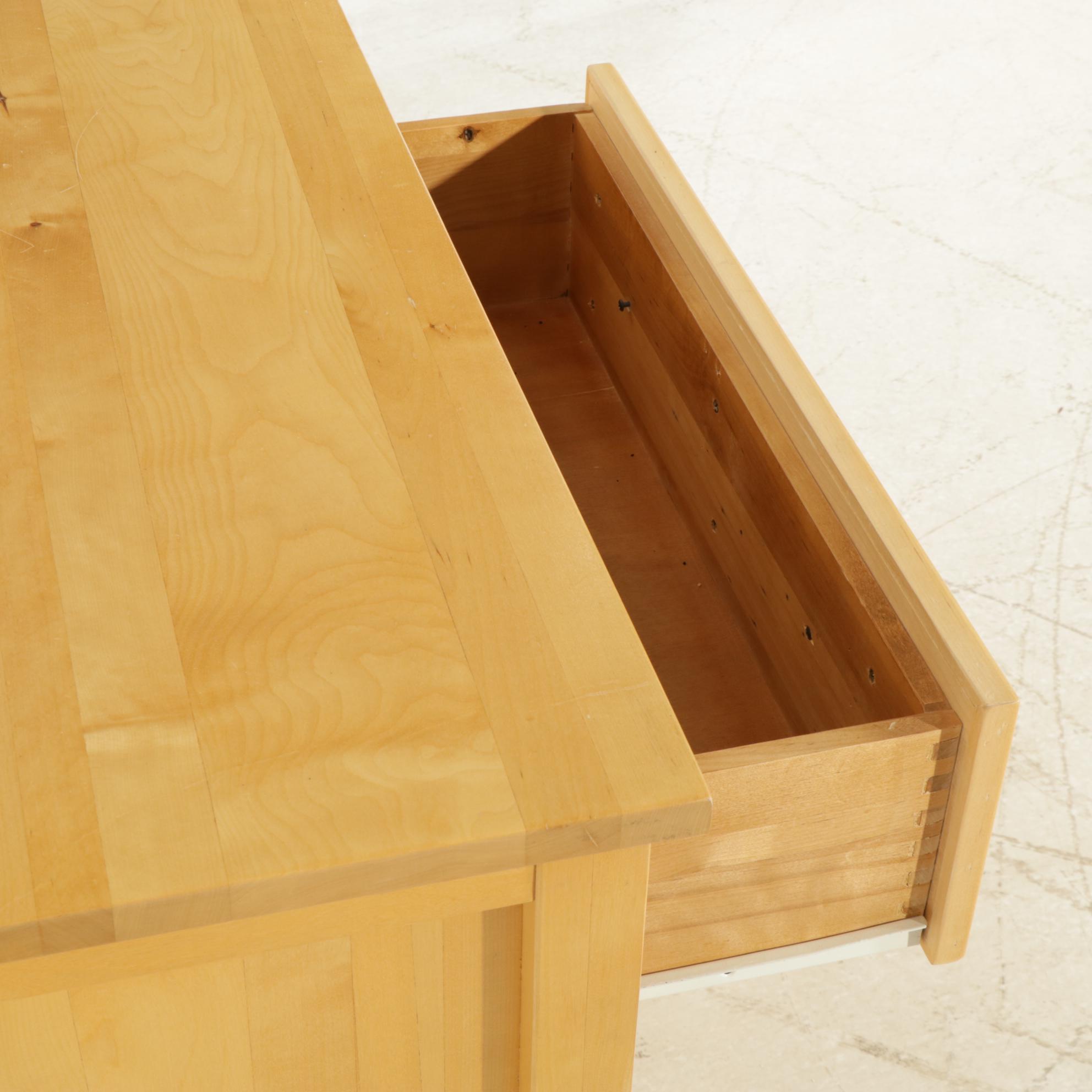 Bedtime Maple Dresser and Mirror, 21st Century