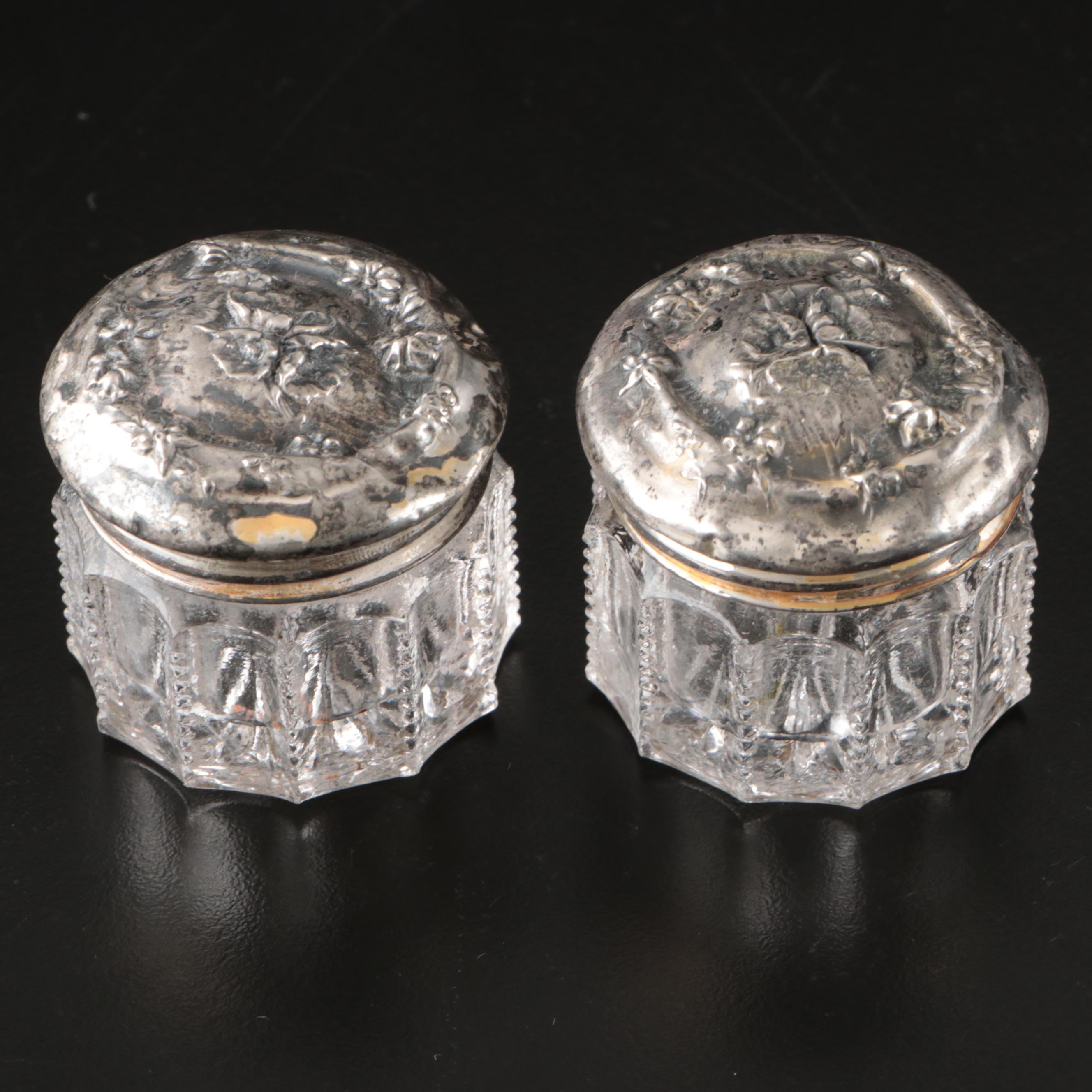 Sterling Perfume Flask, Siam Niello Letter Opener, German Silver Purse More