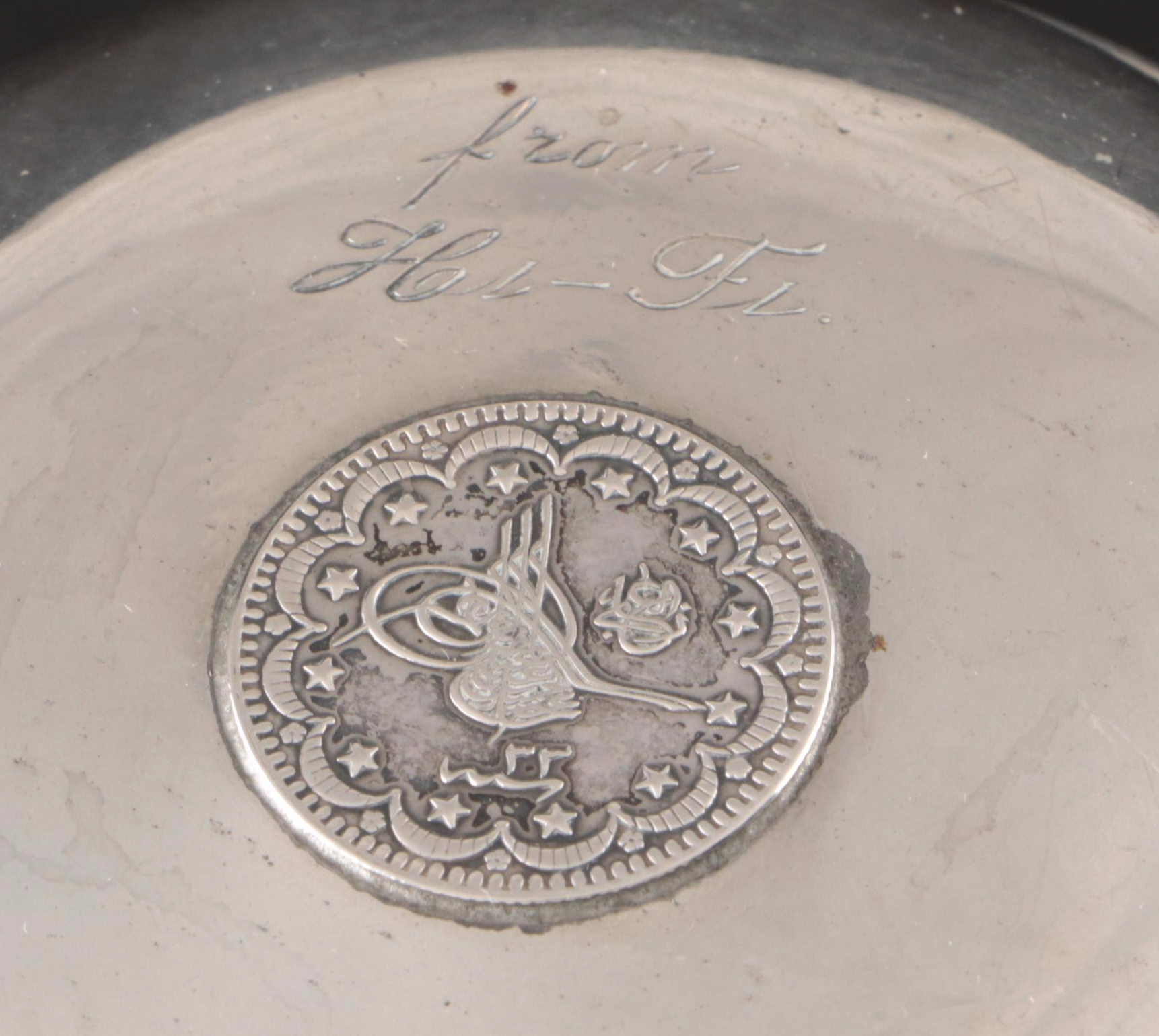 Sterling Perfume Flask, Siam Niello Letter Opener, German Silver Purse More