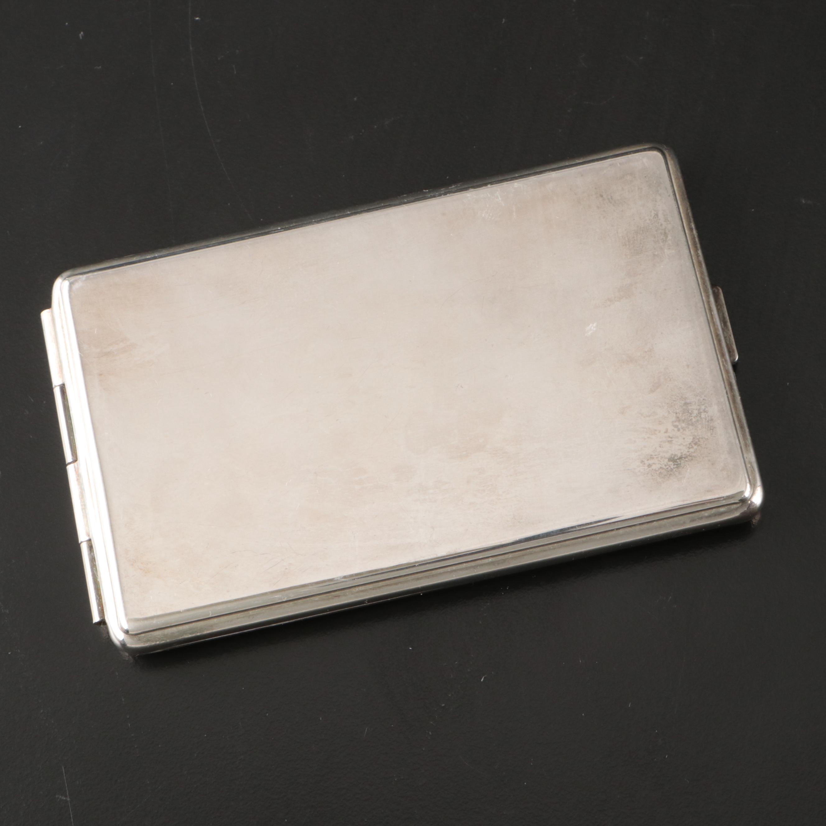 Sterling Perfume Flask, Siam Niello Letter Opener, German Silver Purse More