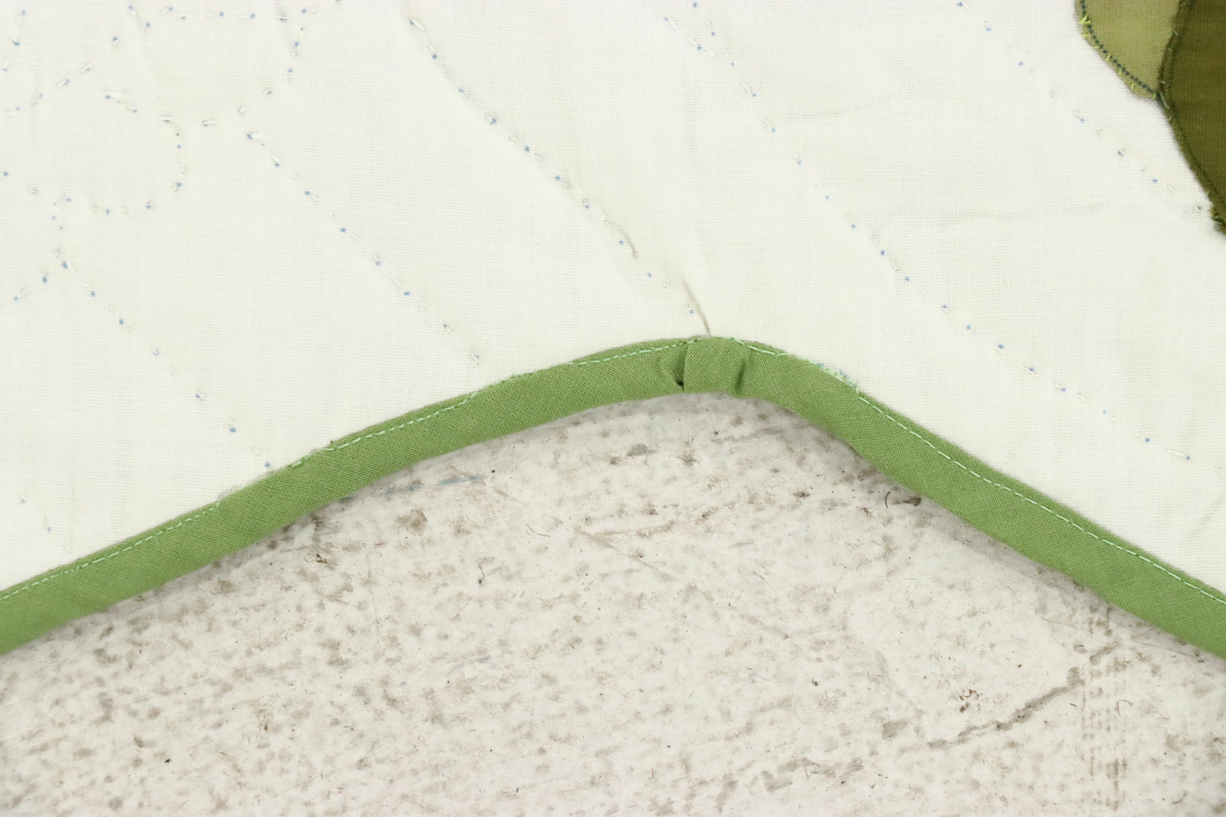 Handmade Tree of Life Applique Quilt on Wholecloth