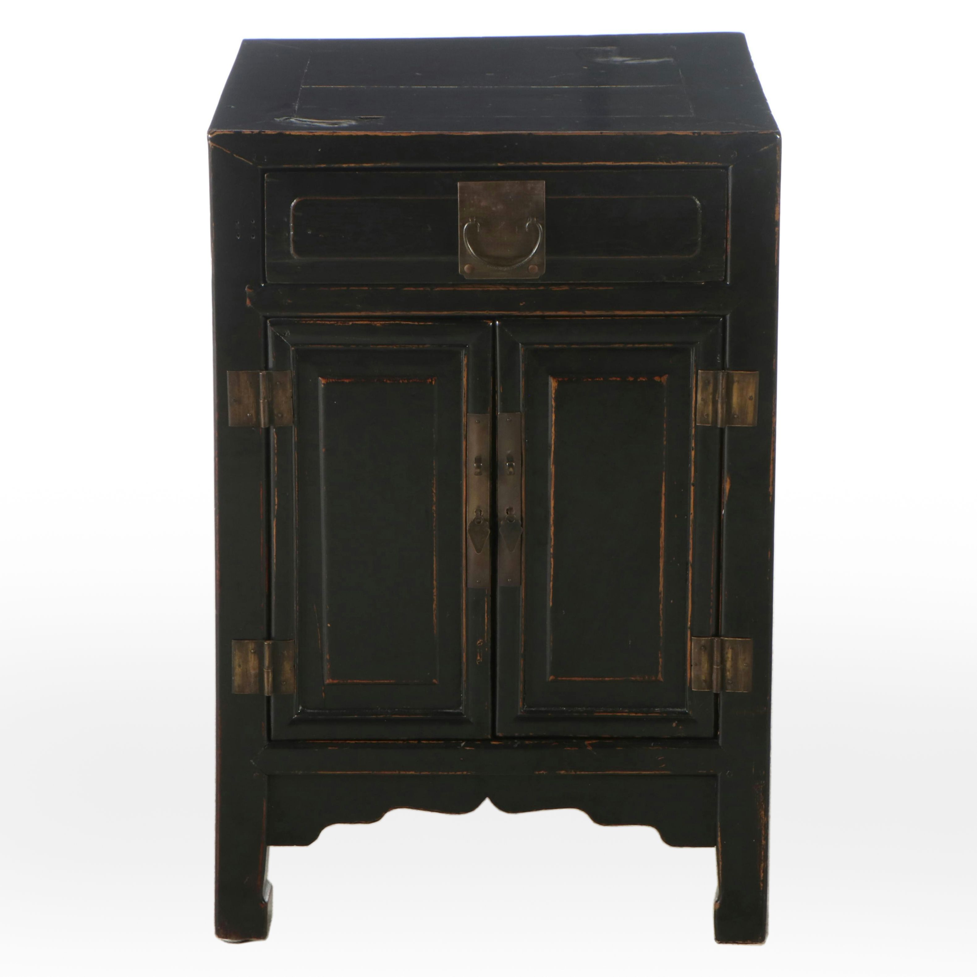 Chinese Ebonized Hardwood Commode